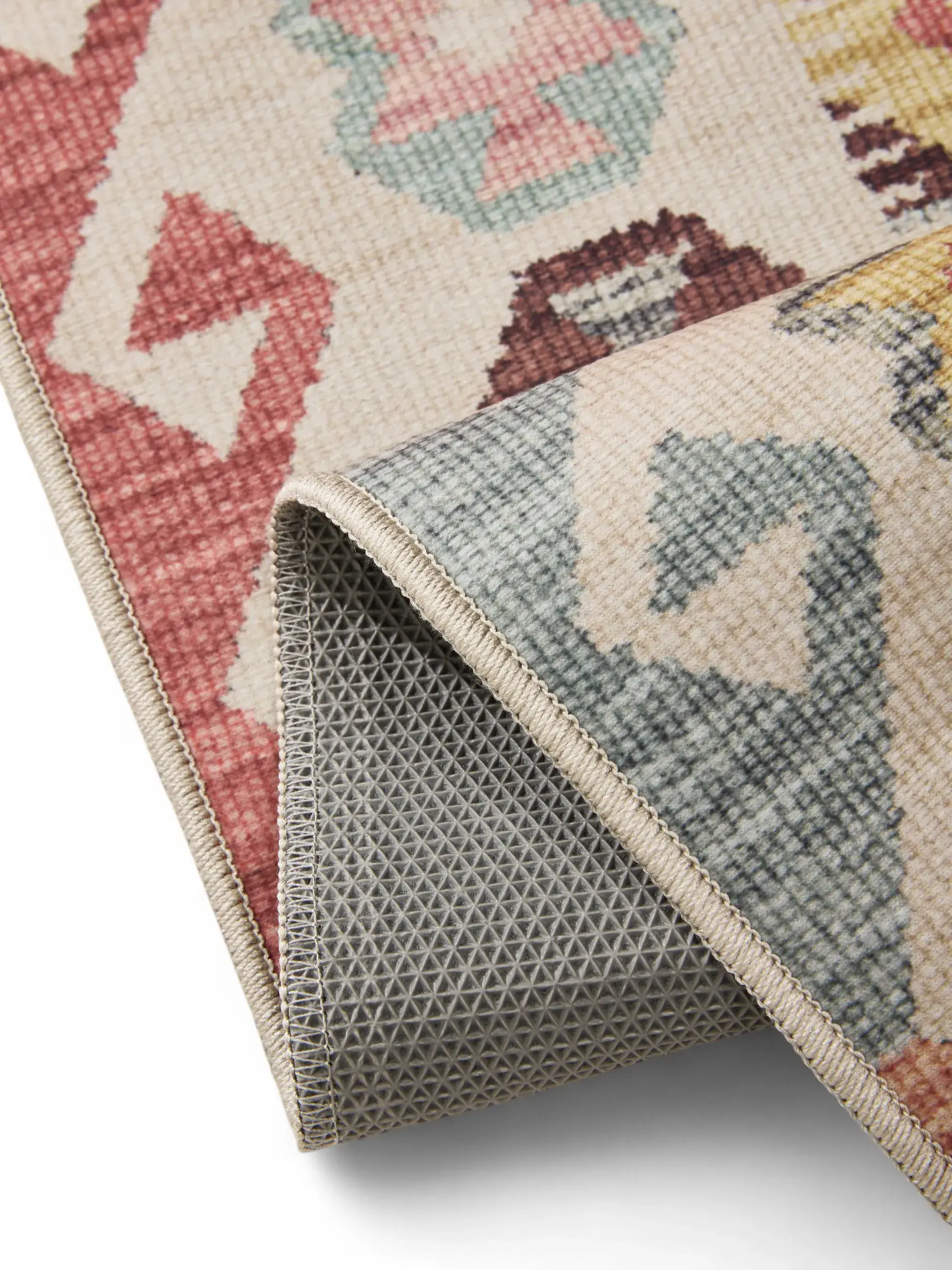 Rug made of 100% Polyester in Multicolour with a 100% Polyester high pile by benuta Basic