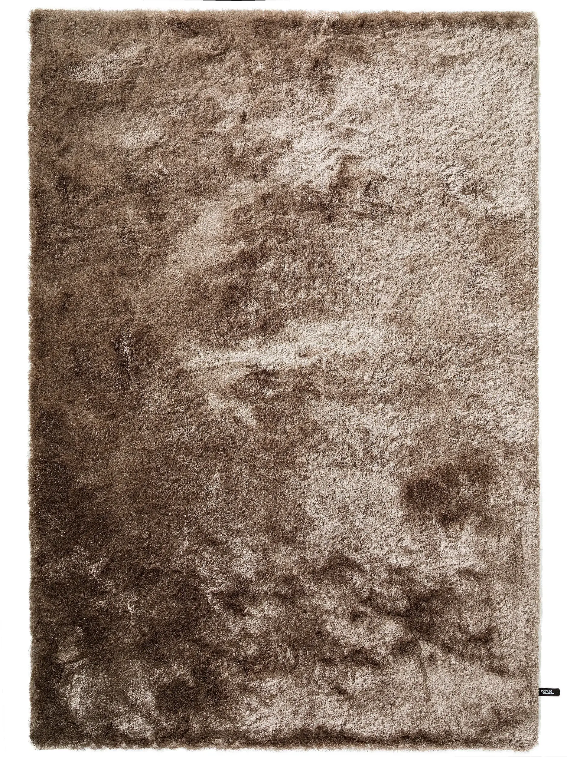 Tapis en 100% Polyester en Marron avec une pile de 100% Polyester de hauteur de benuta nest
