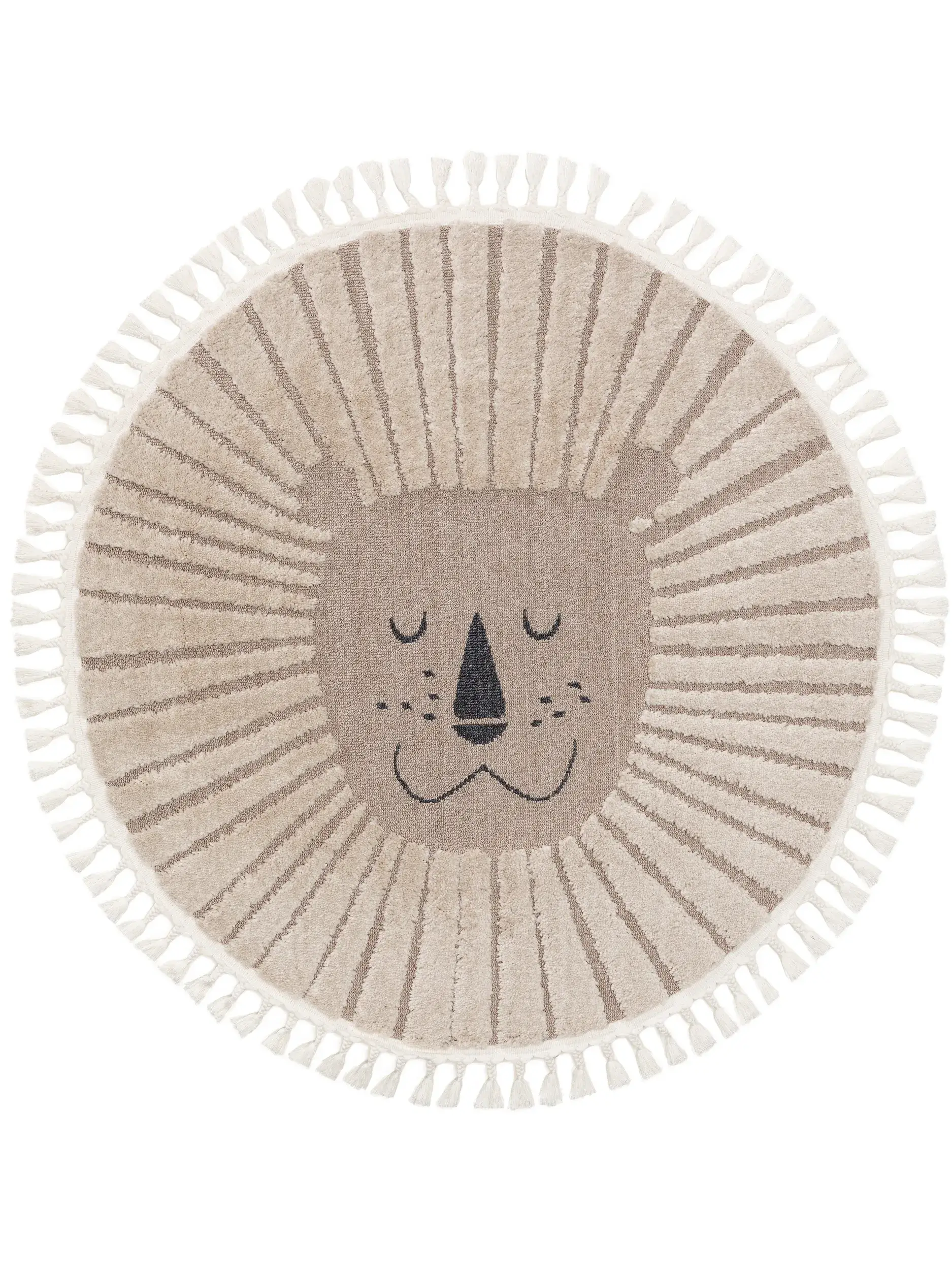 Rug made of 100% Polyester in Beige with a 100% Polyester high pile by Lytte