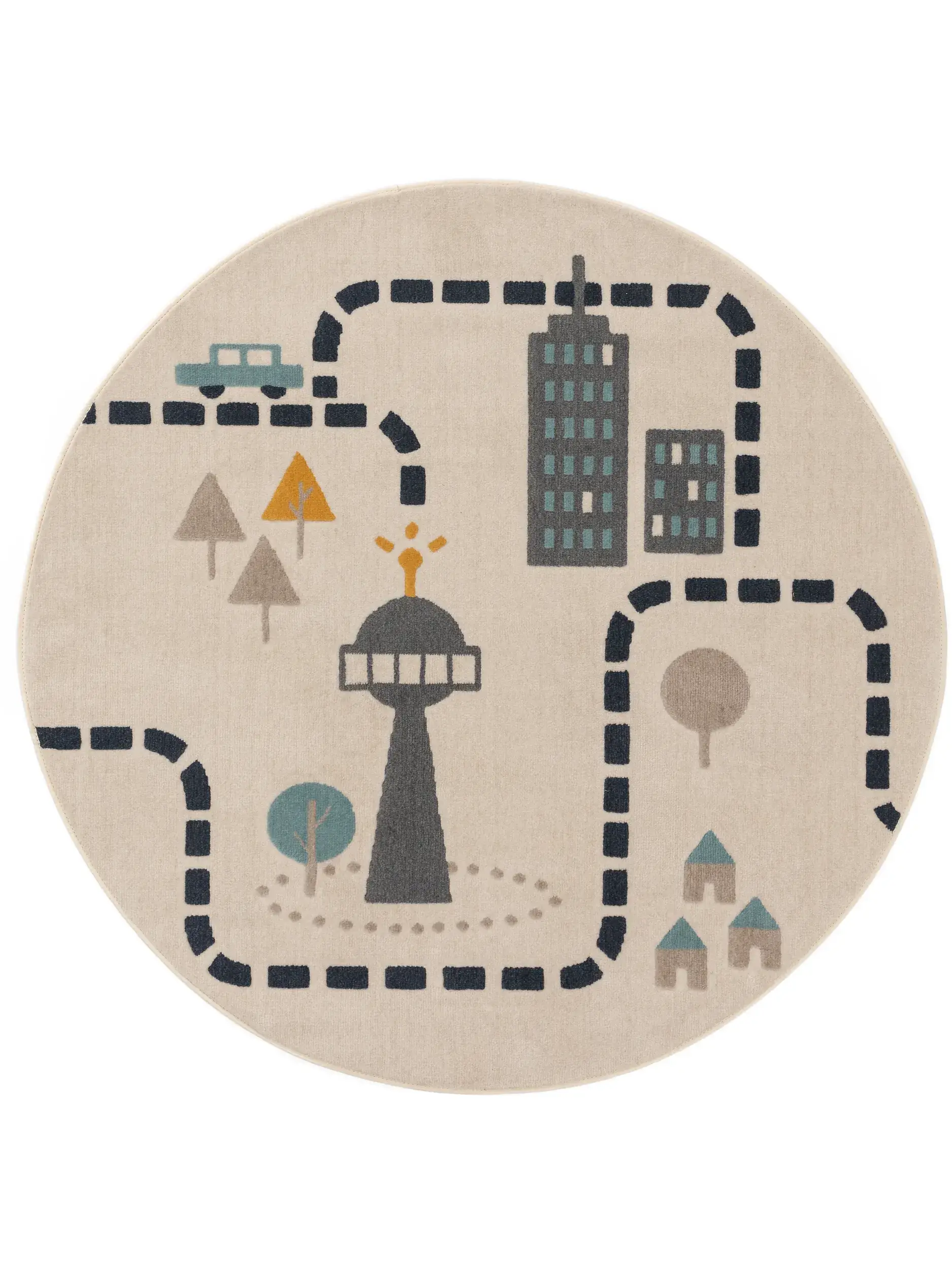 Rug made of 100% Polypropylen in Beige with a 100% Polypropylen high pile by Lytte