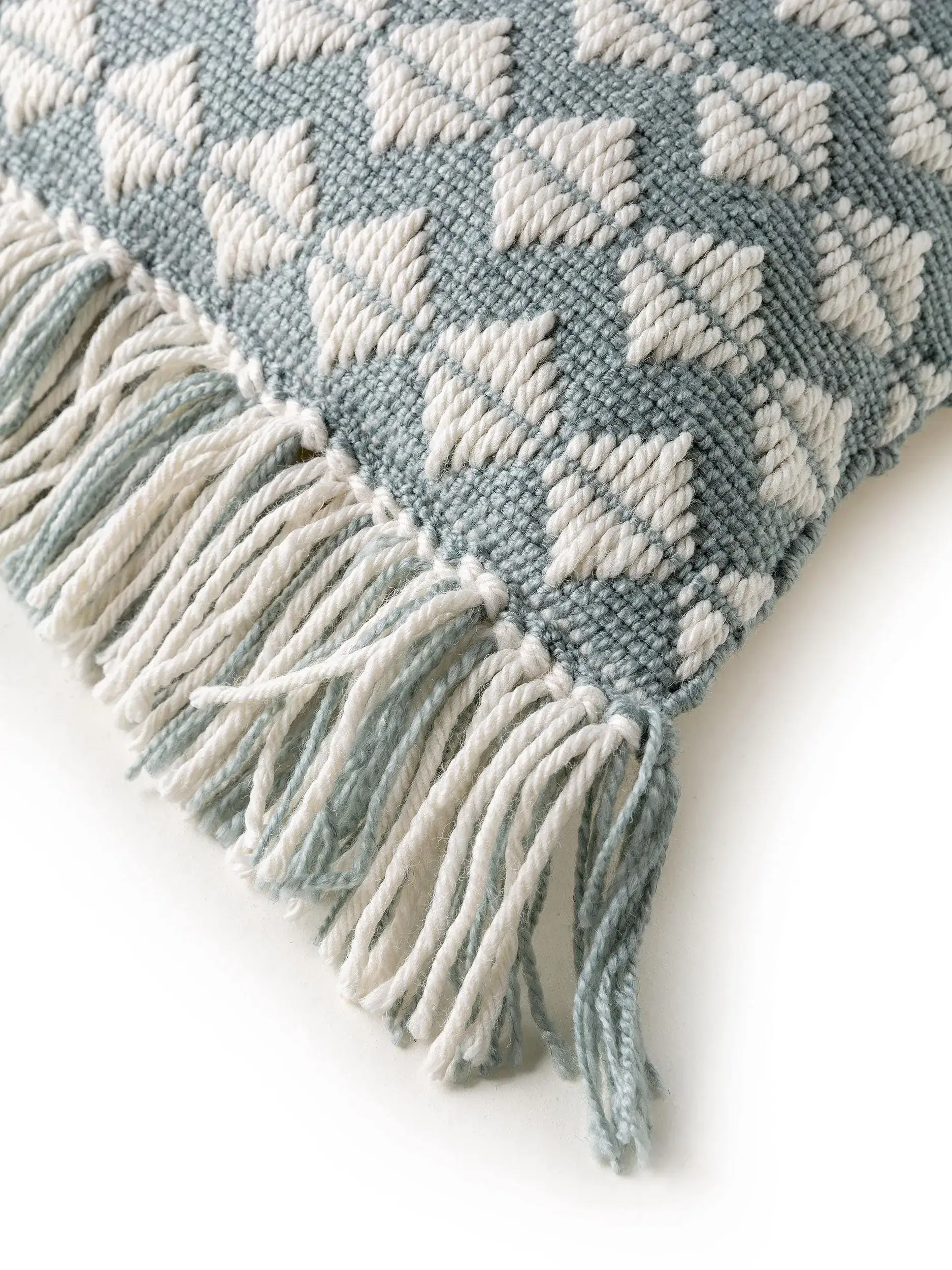 In- & Outdoor Kissen Morty Blau i Geometrisch-design laget av 100 % polyester (resirkulert PET) fra benuta Pure