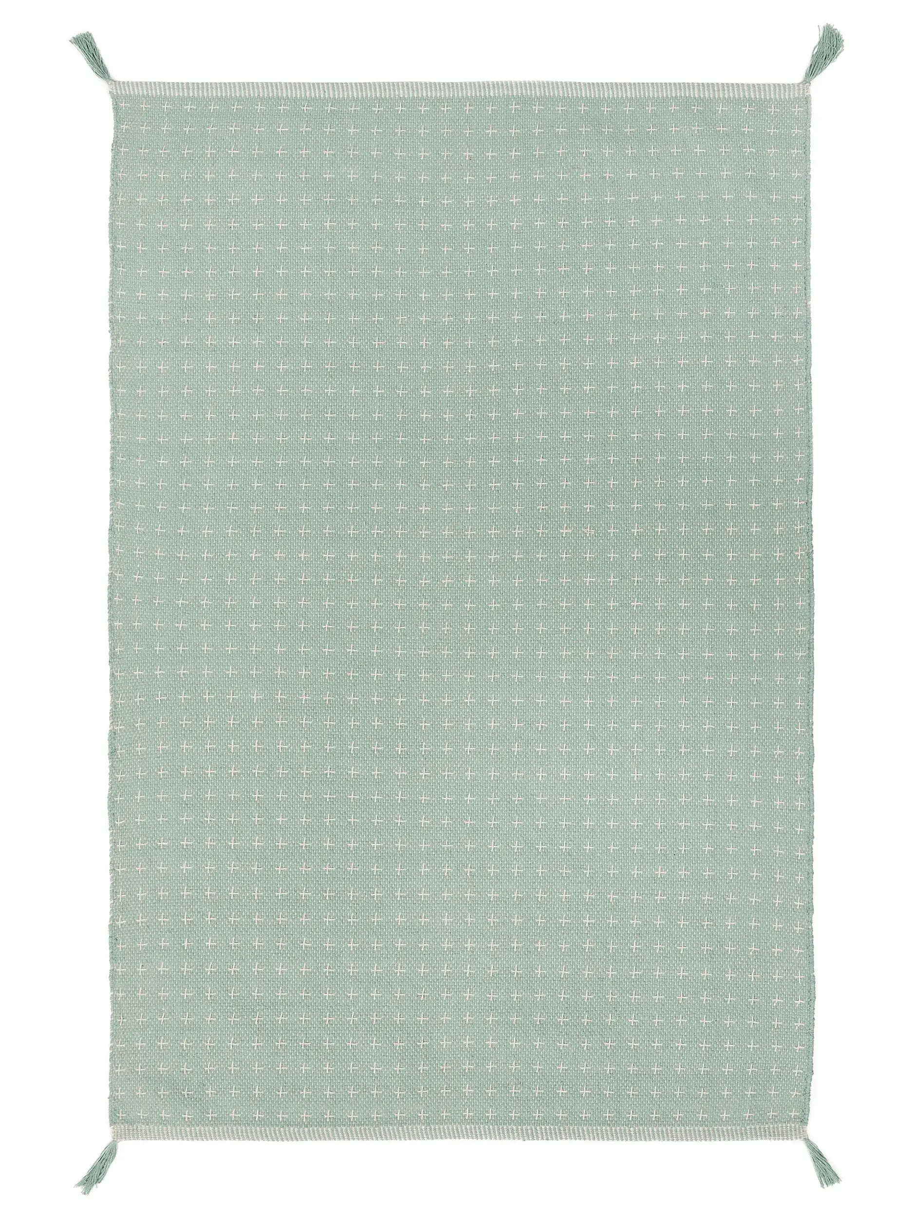 Teppich Emil aus 100% Baumwolle in Grün von Lytte