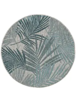 In- & Outdoor-Teppich rund Cleo Blau