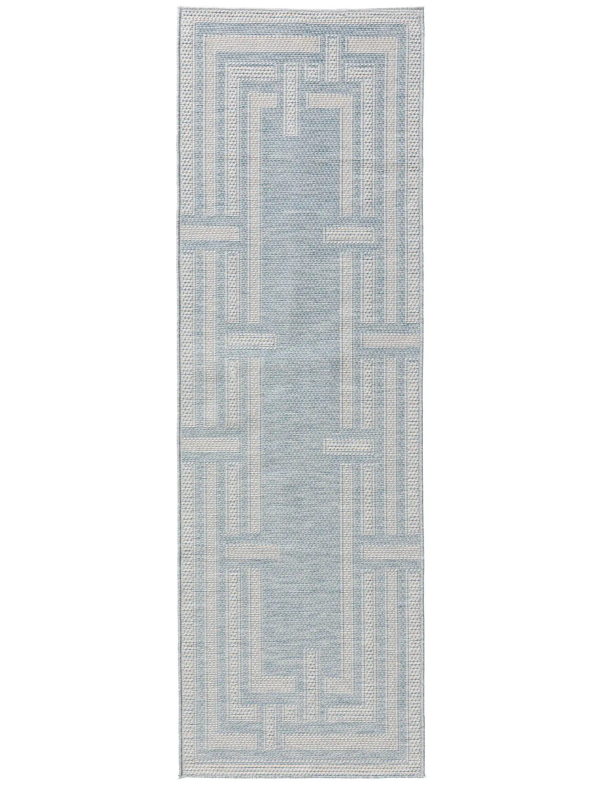 Rug made of 100% Polypropylen in Blue with a 100% Polypropylen high pile by benuta Nest