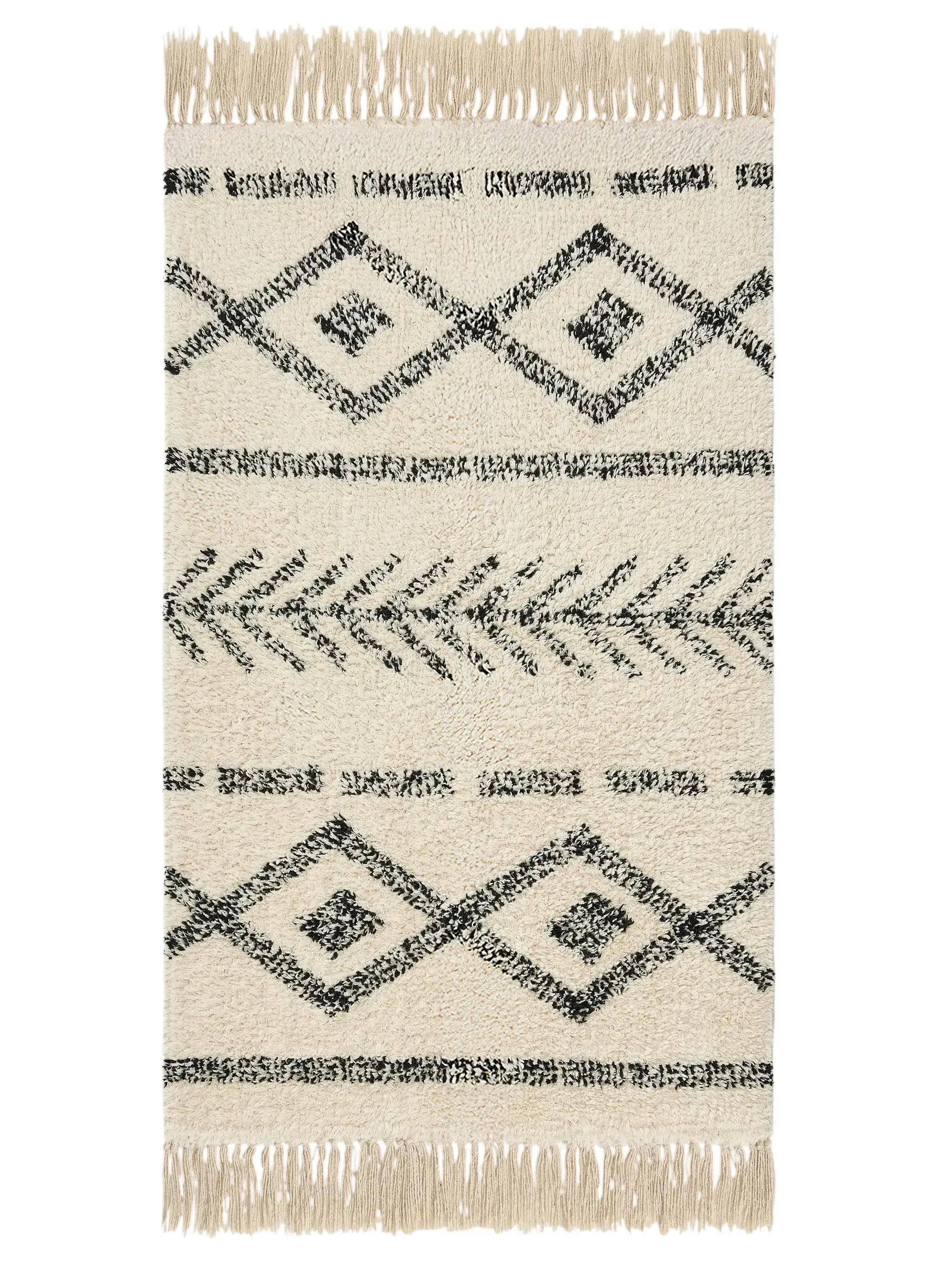 Badematte Naomi Cream im Design Geometrisch aus 100% Baumwolle von benuta Nest