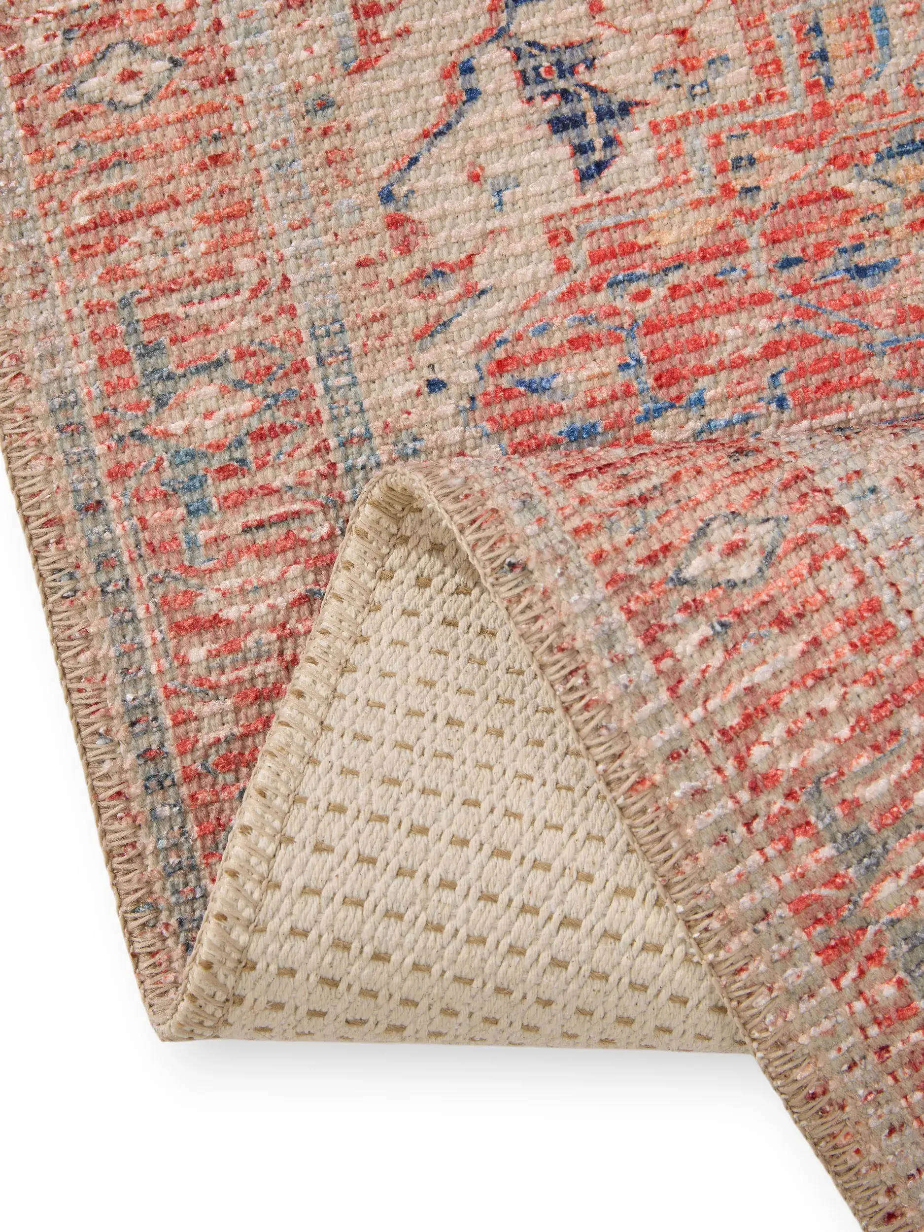 Rug made of 50% Polyester, 50% Polycotton in Rot with a 50% Polyester, 50% Polycotton high pile by benuta Nest
