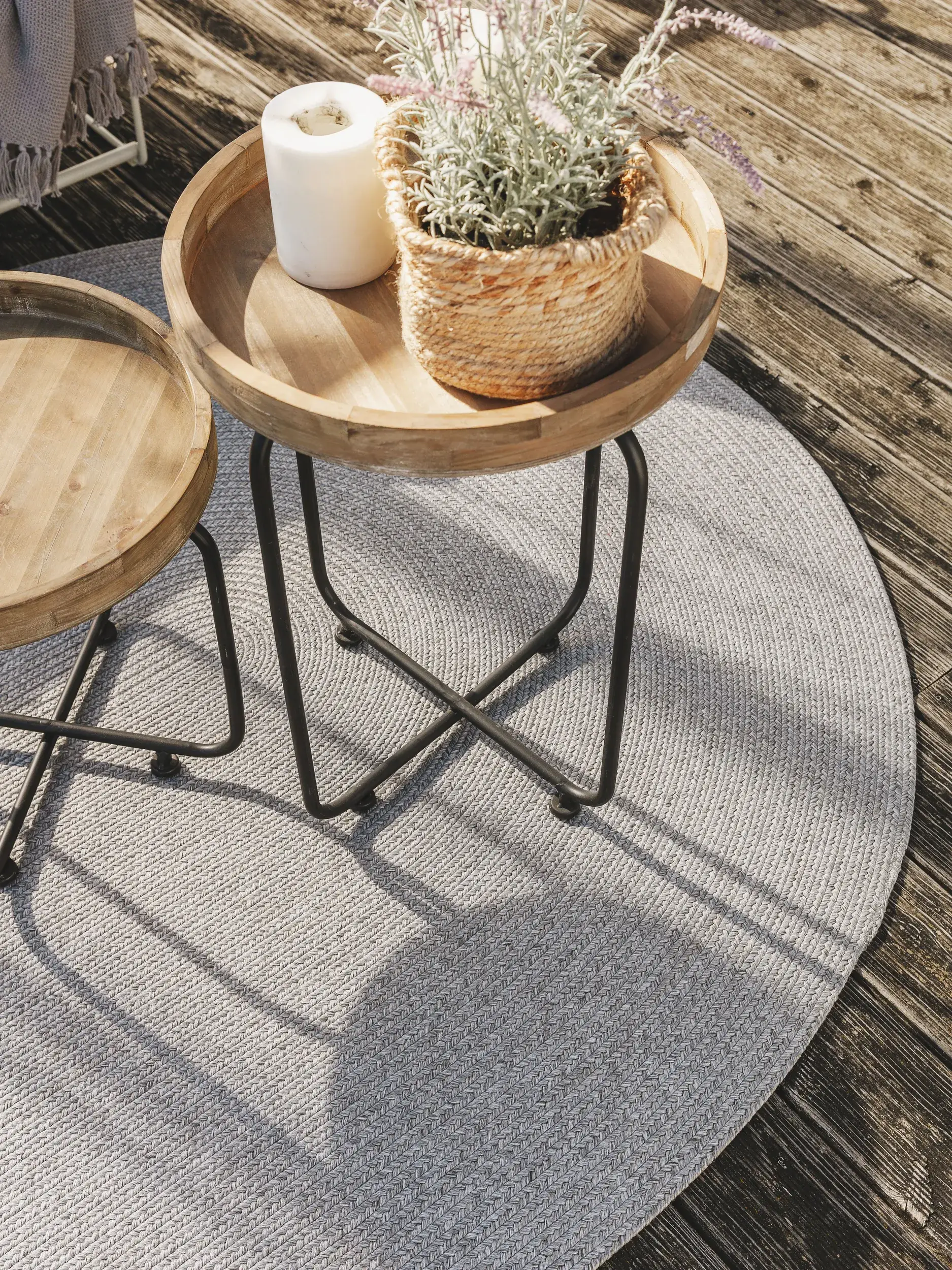 Rug made of 80% Polypropylen, 20% Polyester in Grau with a 80% Polypropylen, 20% Polyester high pile by benuta Nest