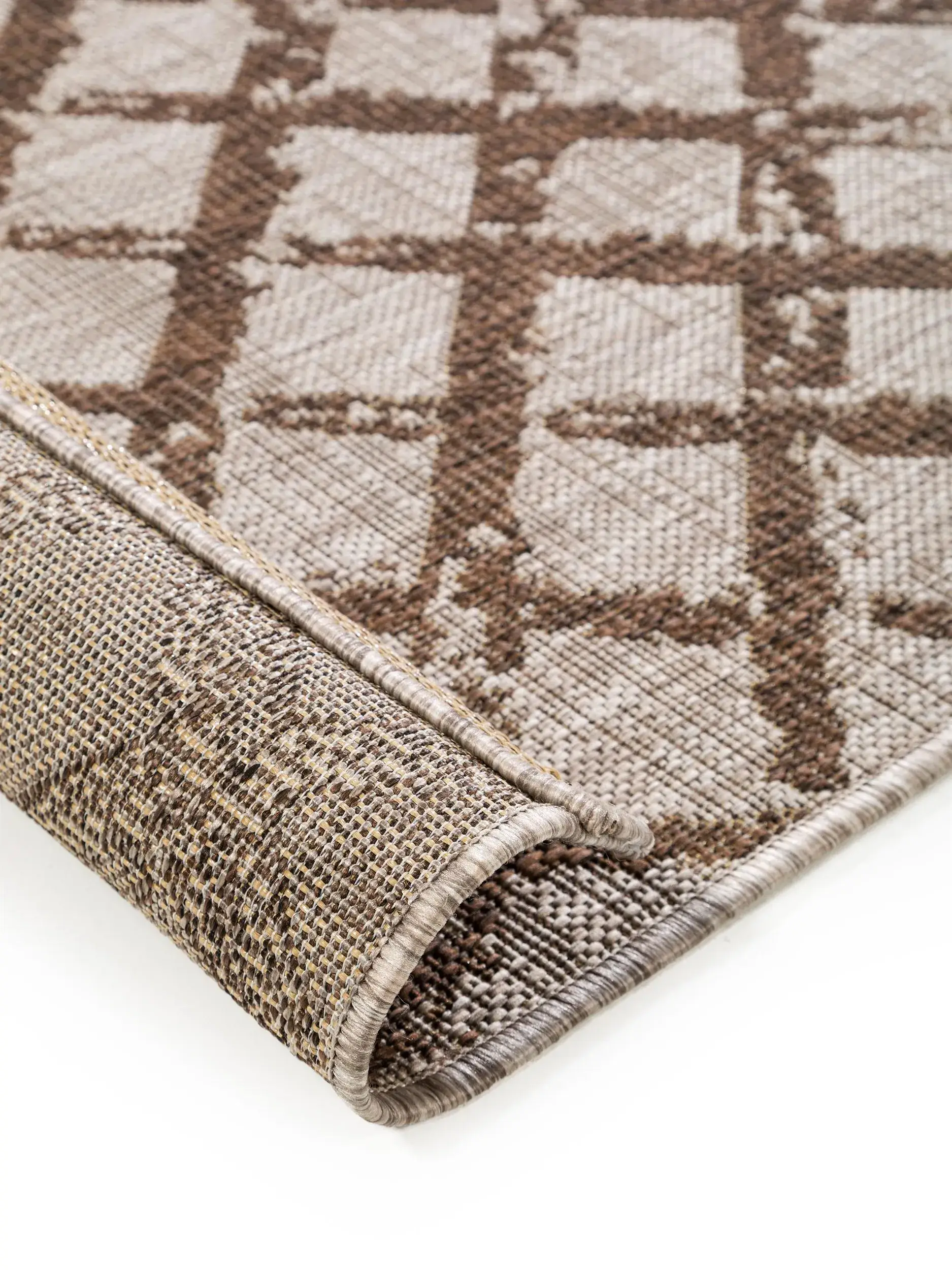 Teppich aus 100% Polypropylen in Braun mit 100% Polypropylen hohem Flor von benuta