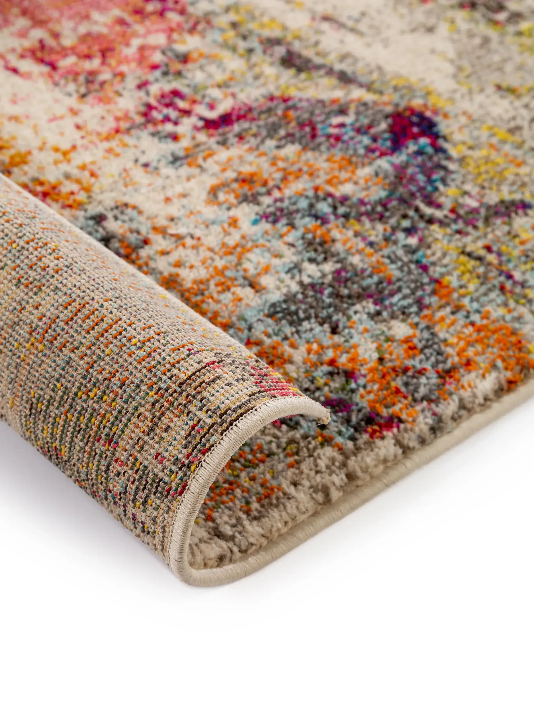 Teppich aus 100% Polypropylen in Beige mit 100% Polypropylen hohem Flor von benuta Nest