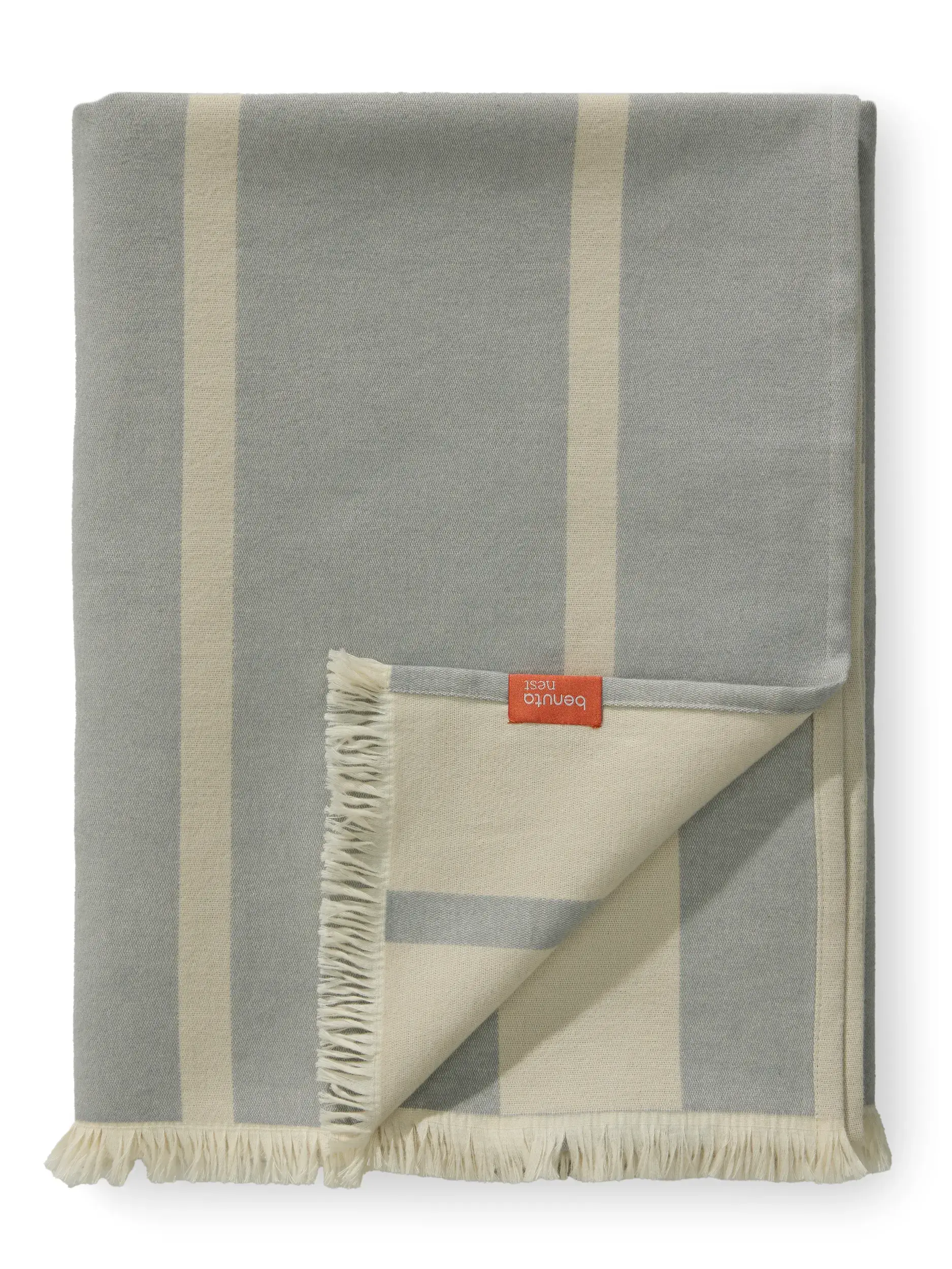 Koc bawełniany Reed szary od benuta nest