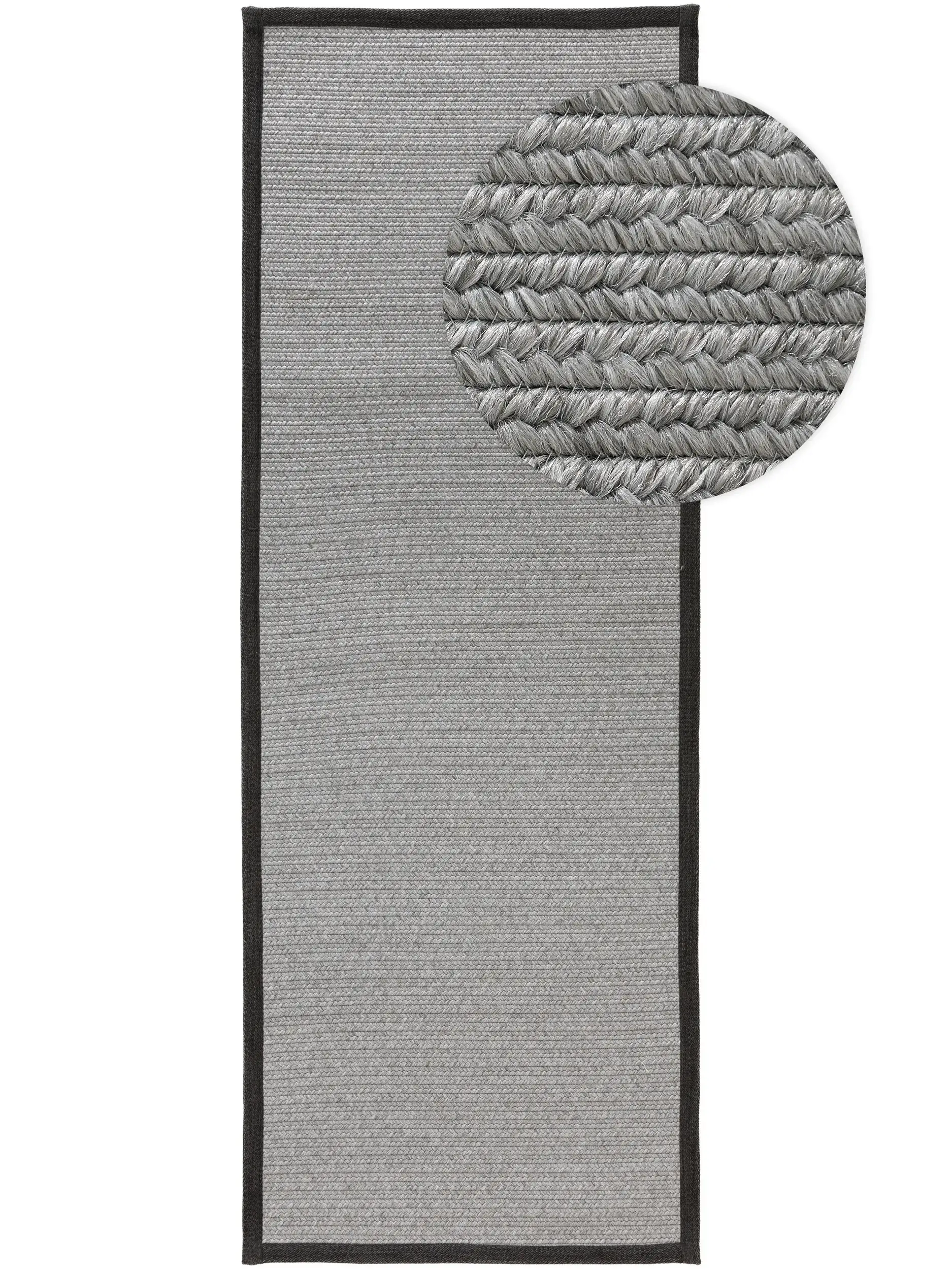Matta av 80% Polypropen, 20% Polyester i Grå med 80% Polypropen, 20% Polyester hög lugg från benuta nest