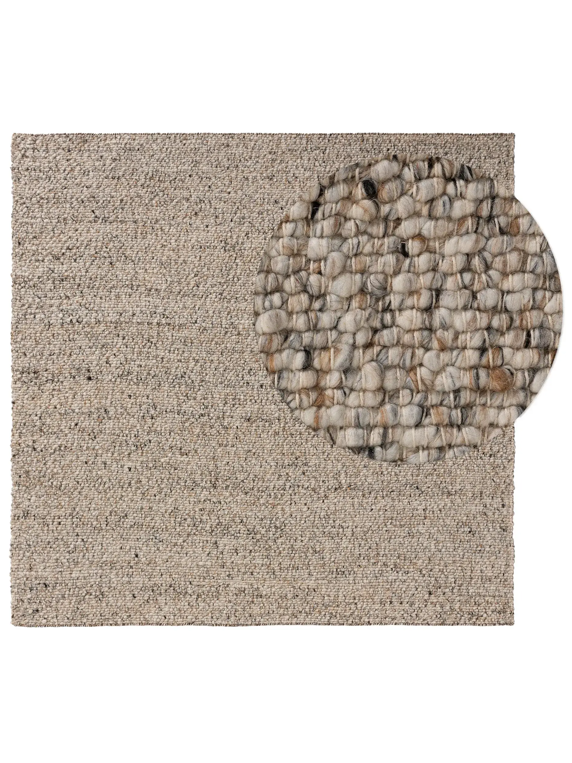 Rug made of 70% Wolle (from New Zealand), 30% Polyester in Multicolor with a 70% Wolle (from New Zealand), 30% Polyester high pile by benuta Pure