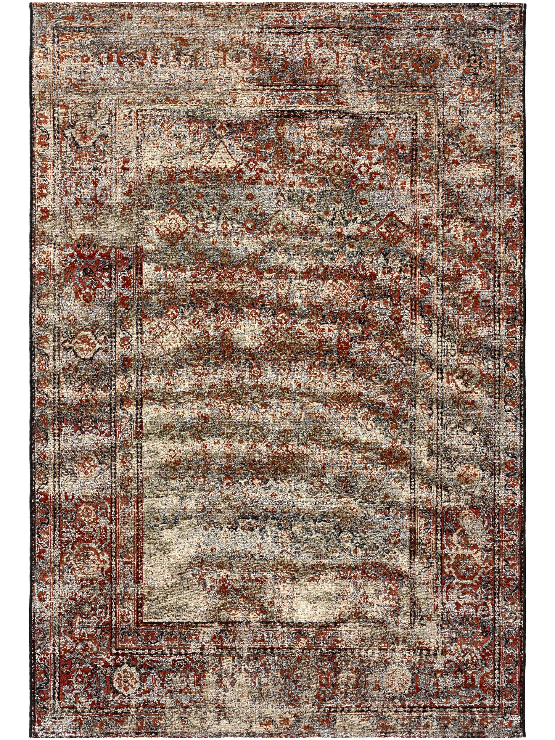 Rug made of 76% Polypropylen, 23% Polyester, 1% Latex in Multicolor with a 76% Polypropylen, 23% Polyester, 1% Latex high pile by benuta Nest