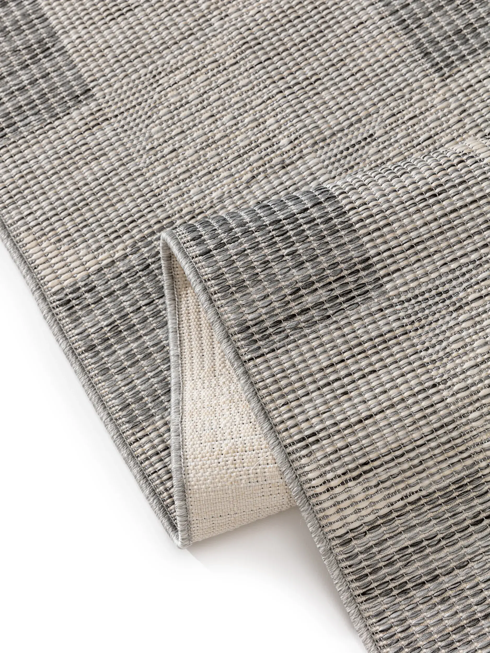 Rug made of 100% Polypropylen in Grey with a 100% Polypropylen high pile by benuta Nest