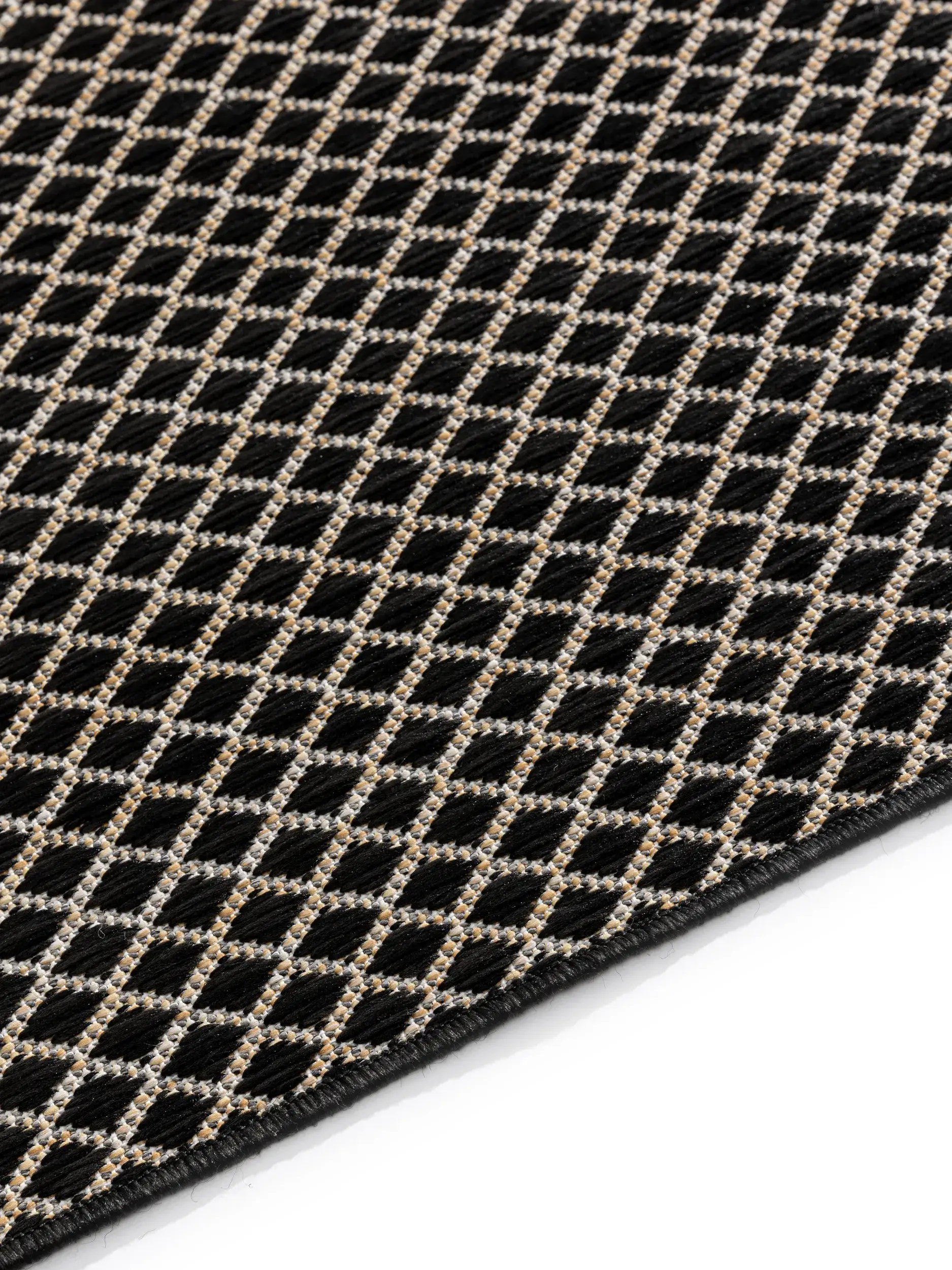Tapete de 100% Polypropylen em Schwarz/Weiß com pelo de 100% Polypropylen de altura da benuta Basic