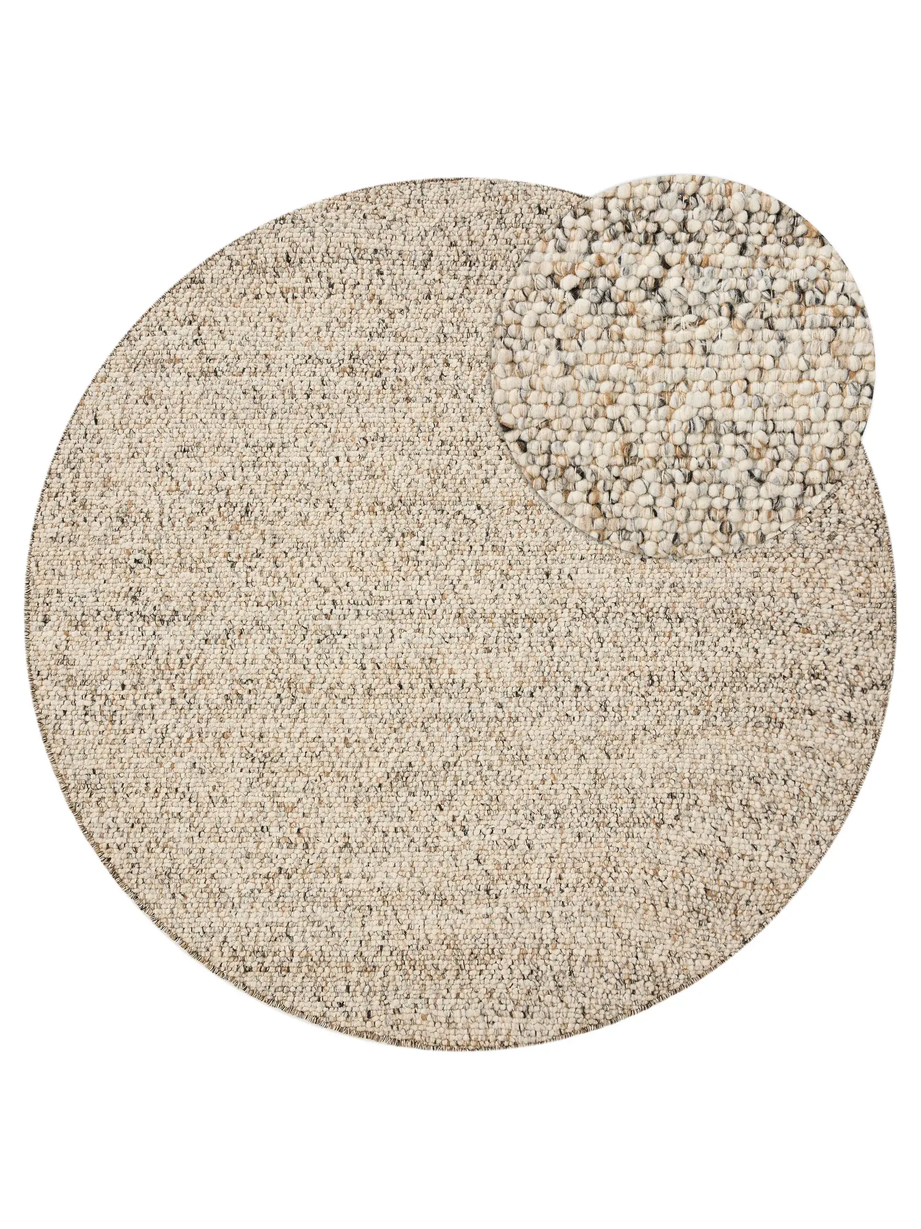 Teppich Patch aus 70% Wolle, 15% Jute, 15% Baumwolle in Multicolor von benuta Pure