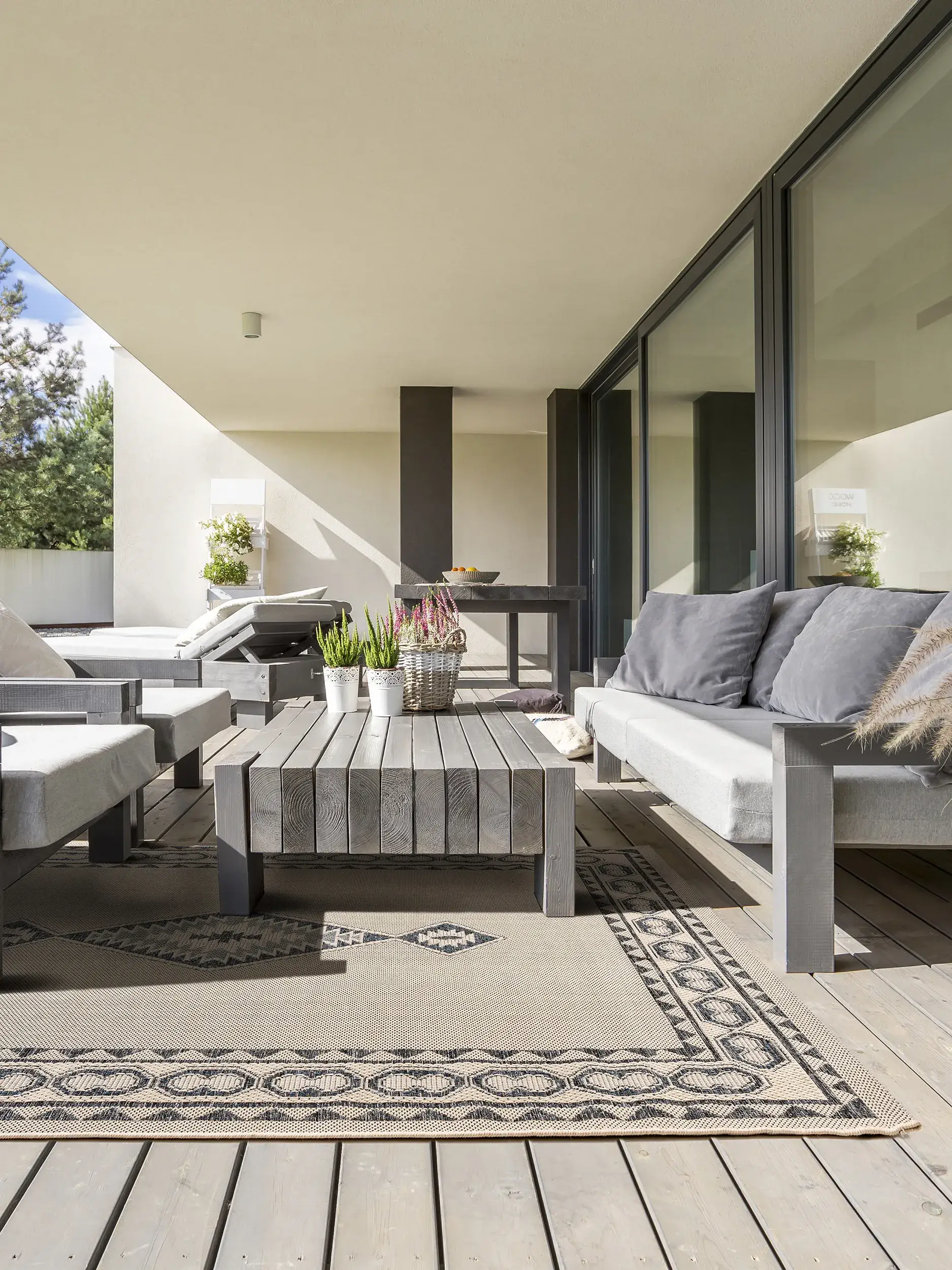 Teppich aus 100% Polypropylen in Beige mit 100% Polypropylen hohem Flor von benuta