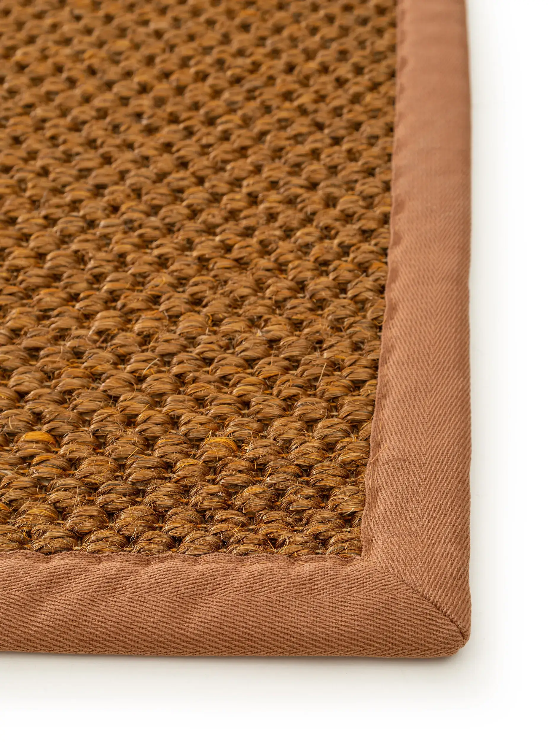 Fußmatte Greta Hellbraun im Design Bordüre aus 100% Sisal von benuta Pure