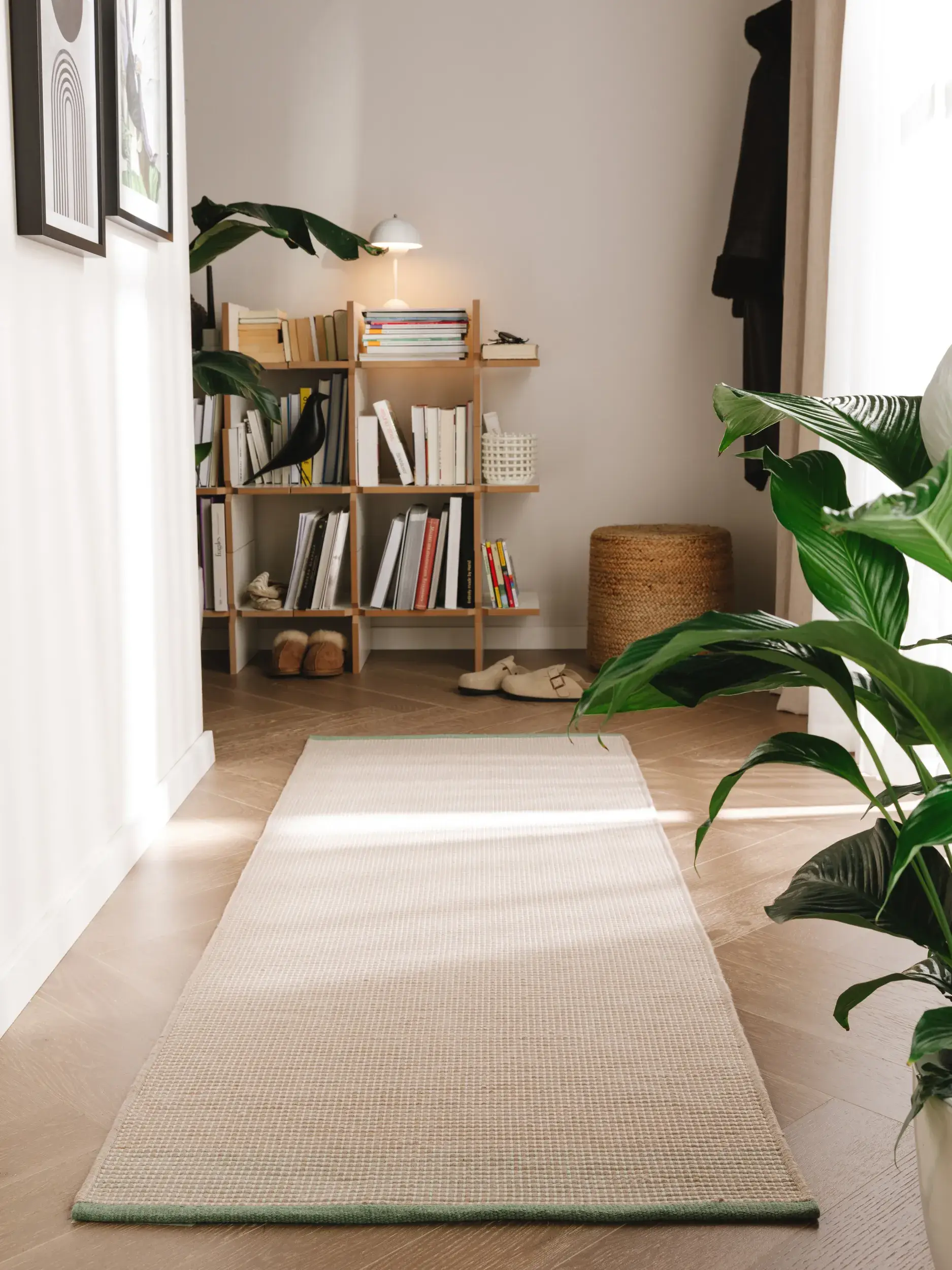 Rug made of 100% Polyester (recyceltes PET) in Beige with a 100% Polyester (recyceltes PET) high pile by benuta Pure