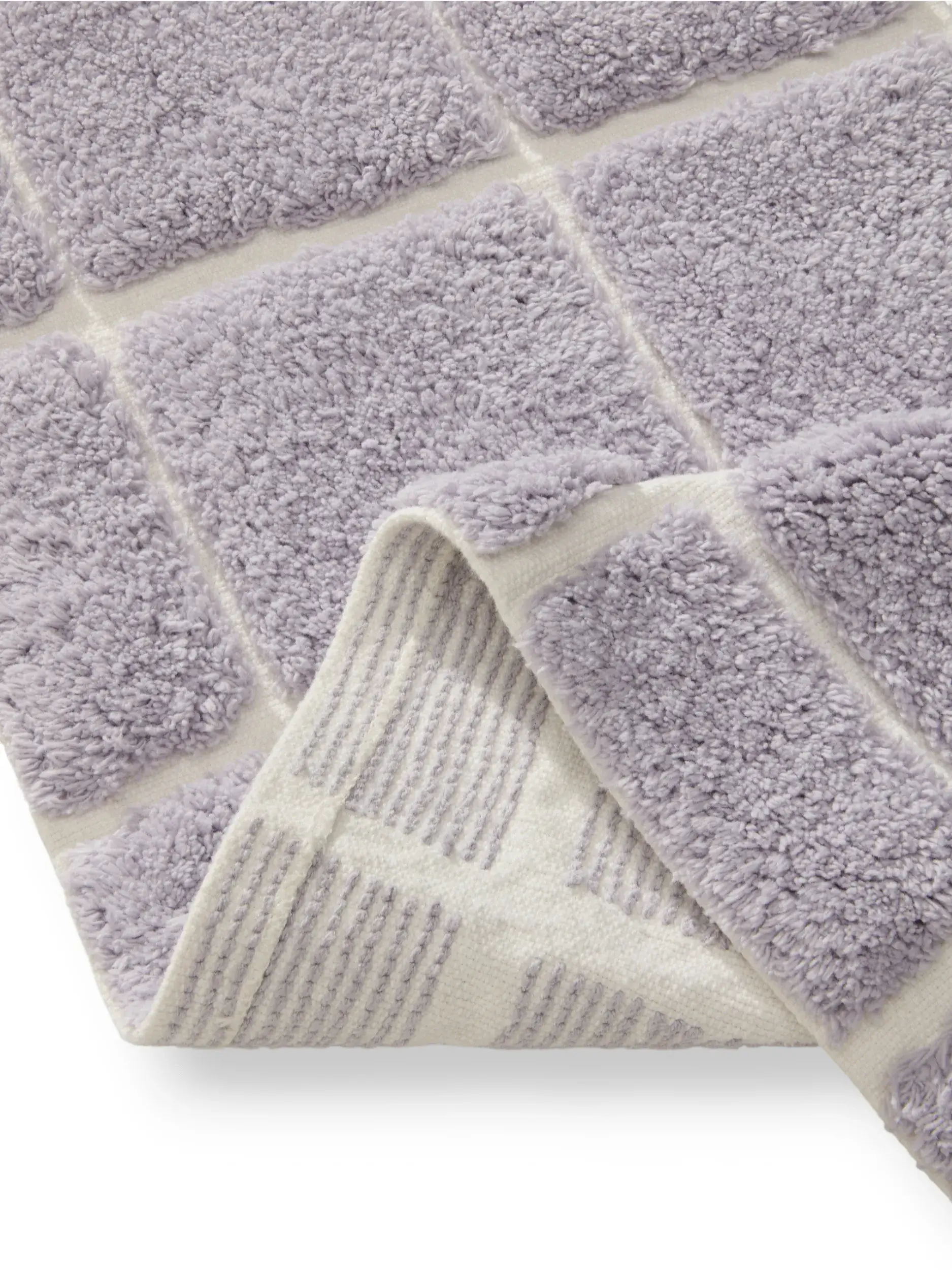 Tappeto da bagno Noa Viola/Bianco di benuta POP