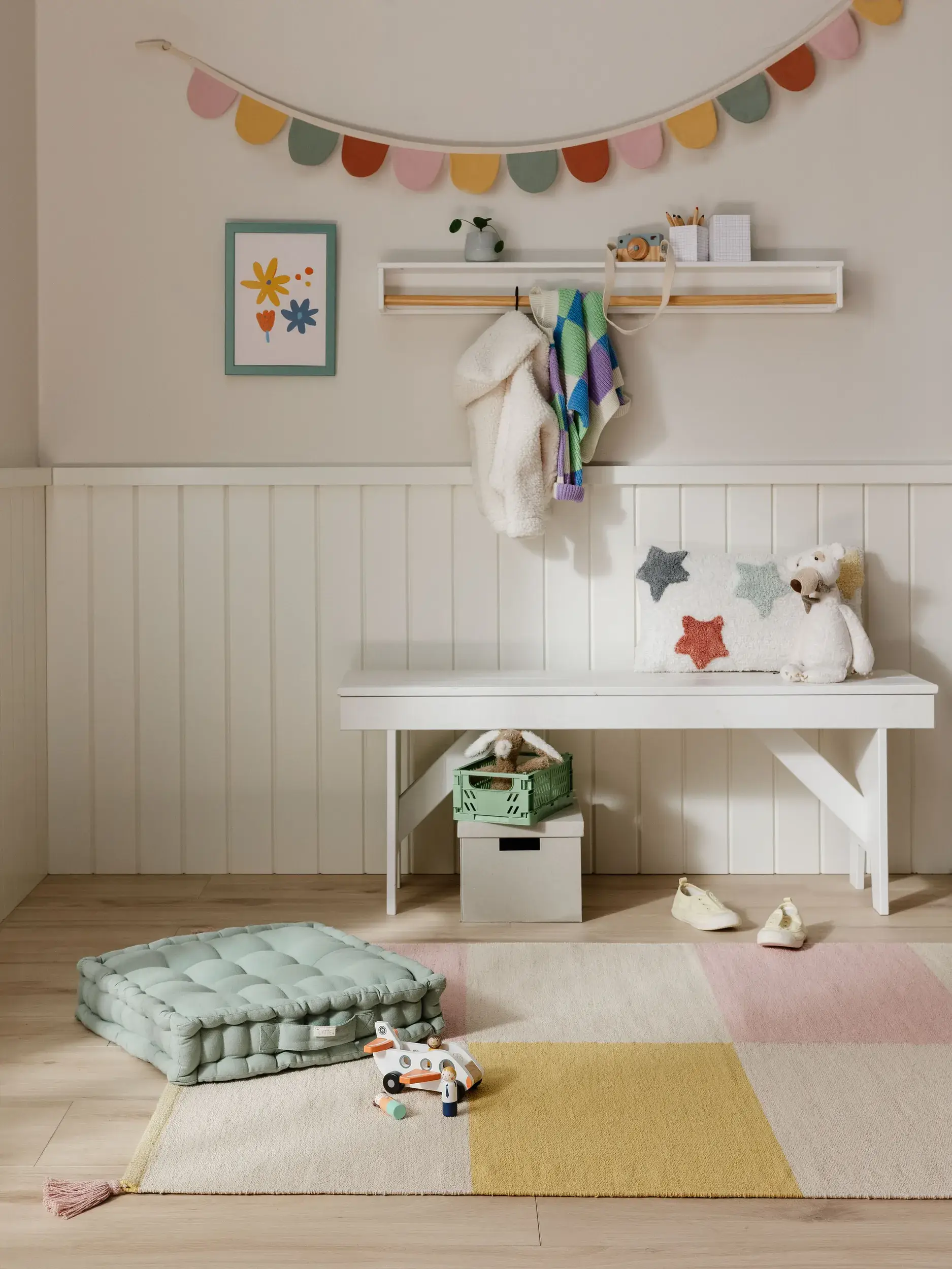 Teppich aus 100% Baumwolle in Multicolor mit 100% Baumwolle hohem Flor von Lytte
