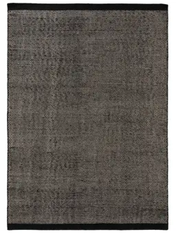 Tapis de laine Rocco Noir & Blanc