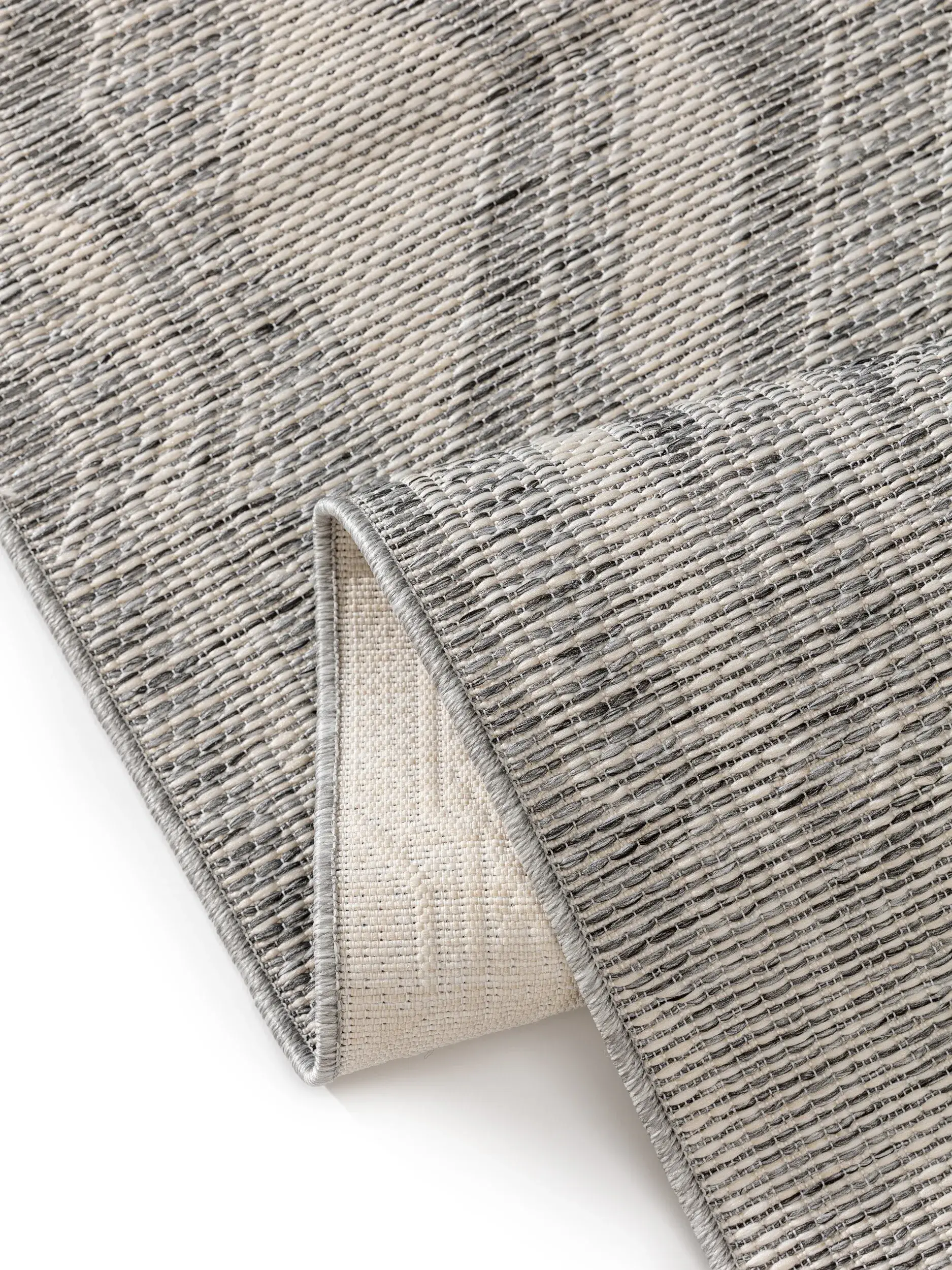 Rug made of 100% Polypropylen in Grey with a 100% Polypropylen high pile by benuta Nest