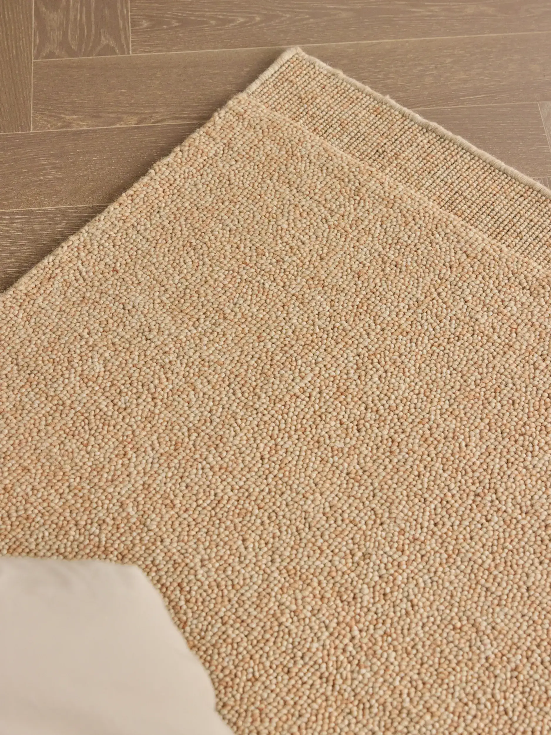 Tappeto Imke di 80% Lana, 20% Cotone in Arancio di benuta pure