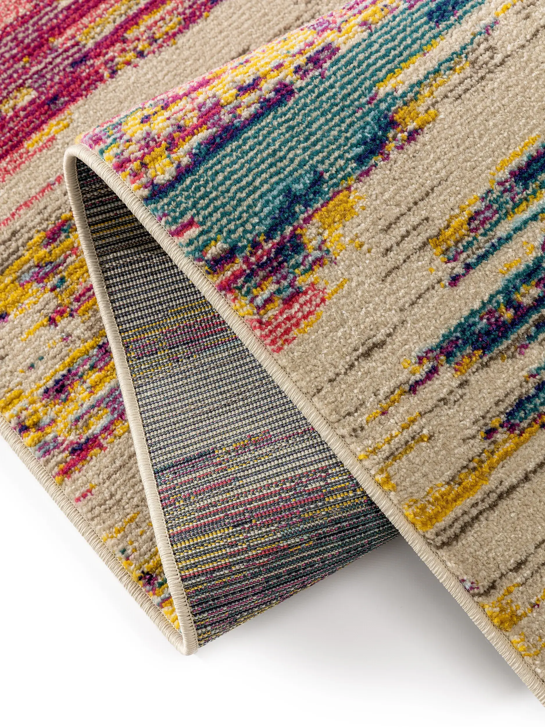 Teppich aus 100% Polypropylen in Multicolor mit 100% Polypropylen hohem Flor von benuta Nest