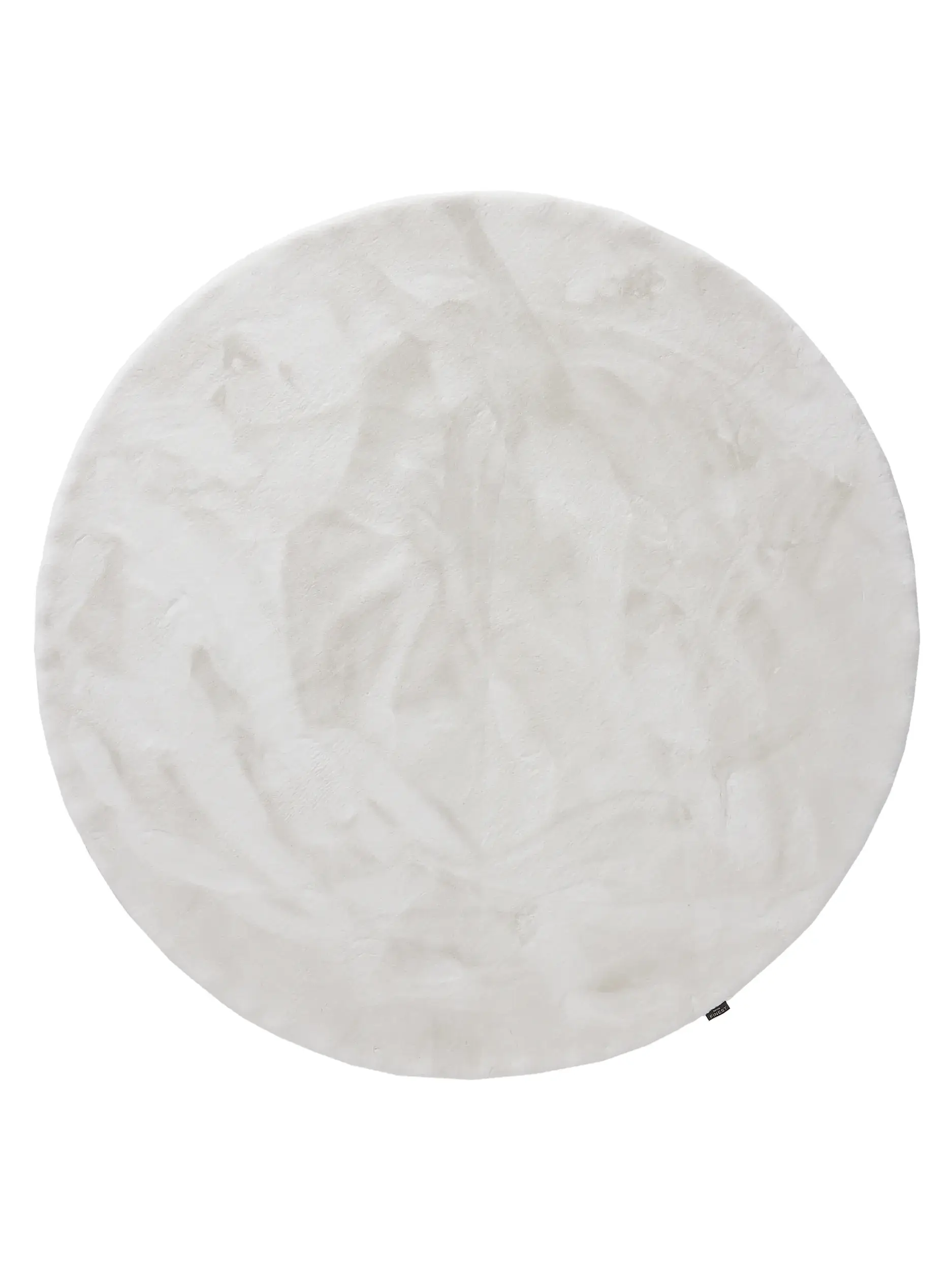 Rug made of 100% Polyester in White with a 100% Polyester high pile by benuta Finest