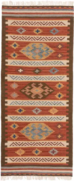 Hand Woven Kilim Zohra Multicolour/Red
