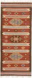 Handgewebter Kelim Zohra Multicolor/Rot