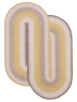 Waschbarer Teppich Luna Gelb