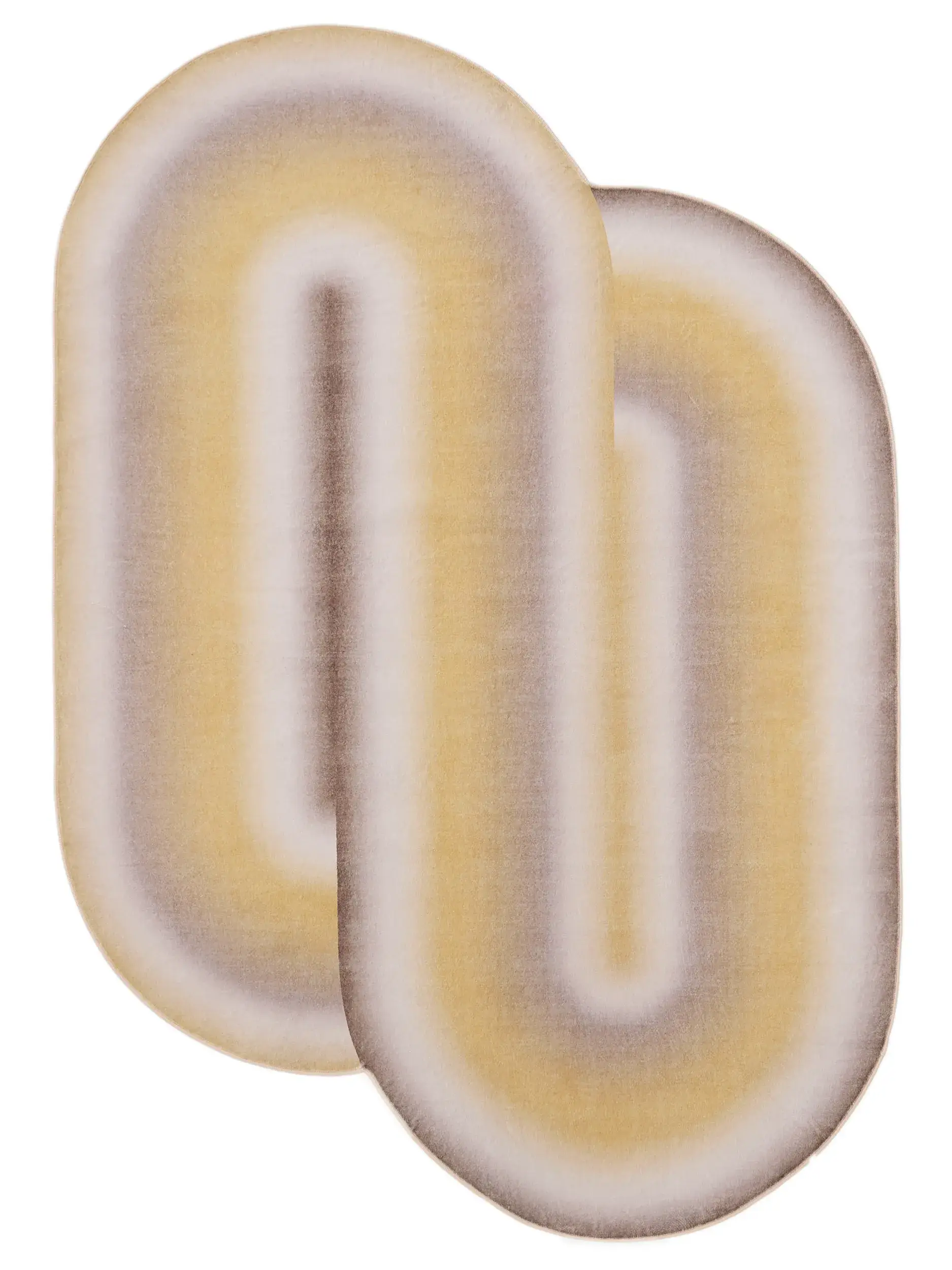 Tæppe af 100% Polyester i Gul med 100% Polyester høj luv fra benuta POP