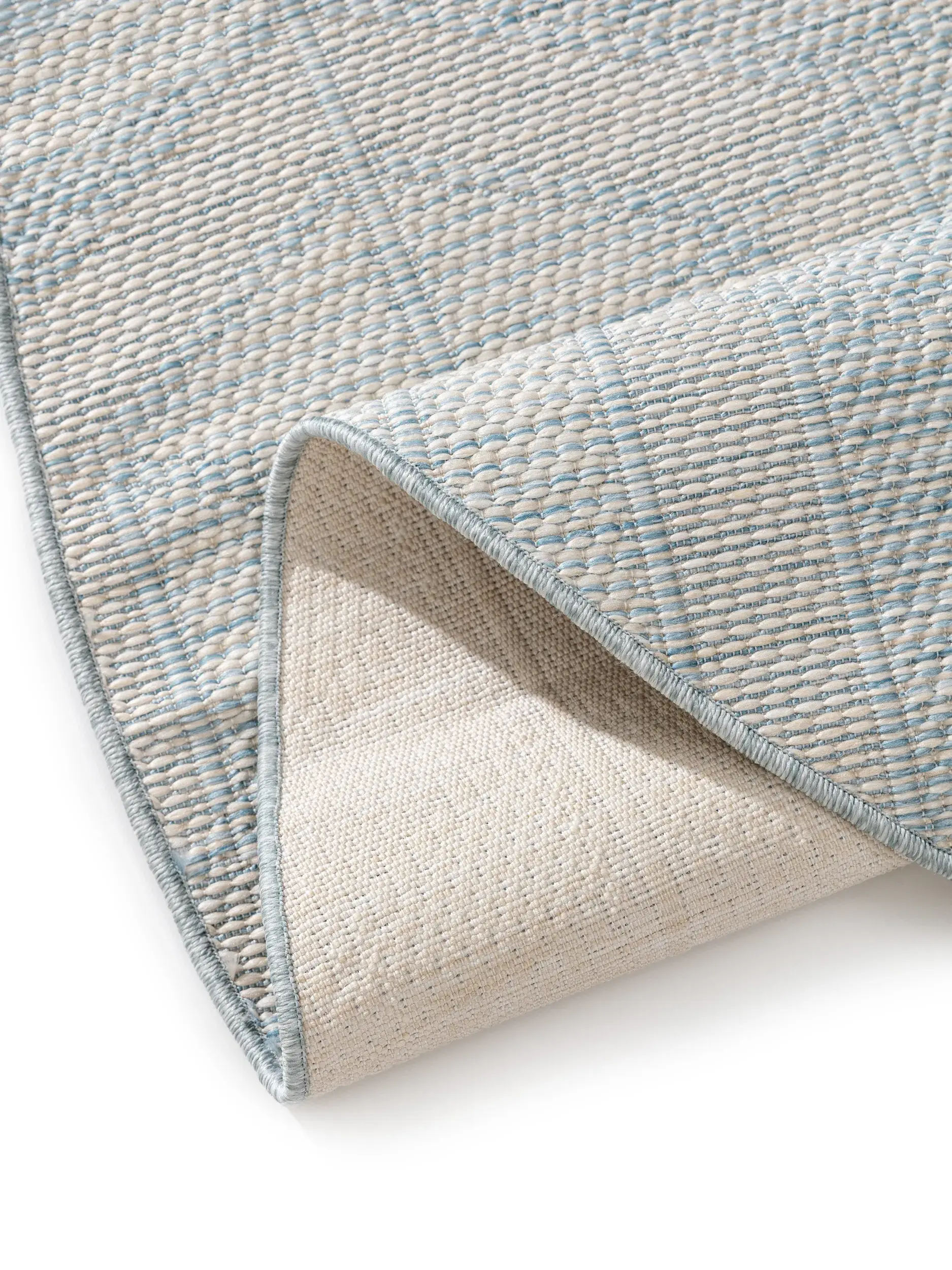 Rug made of 100% Polypropylen in Blue with a 100% Polypropylen high pile by benuta Nest