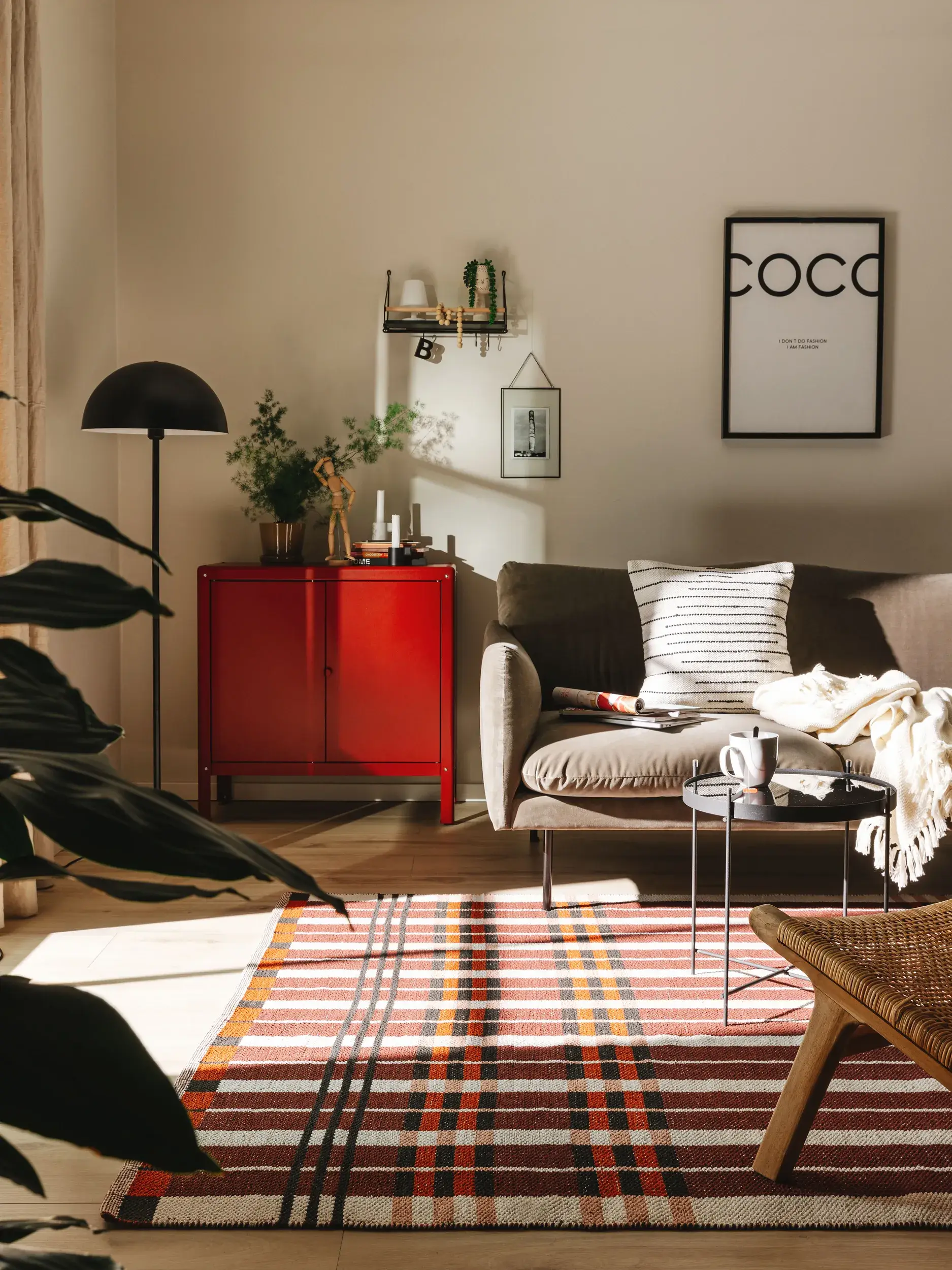 Teppich aus 100% Baumwolle in Braun mit 100% Baumwolle hohem Flor von benuta Pop