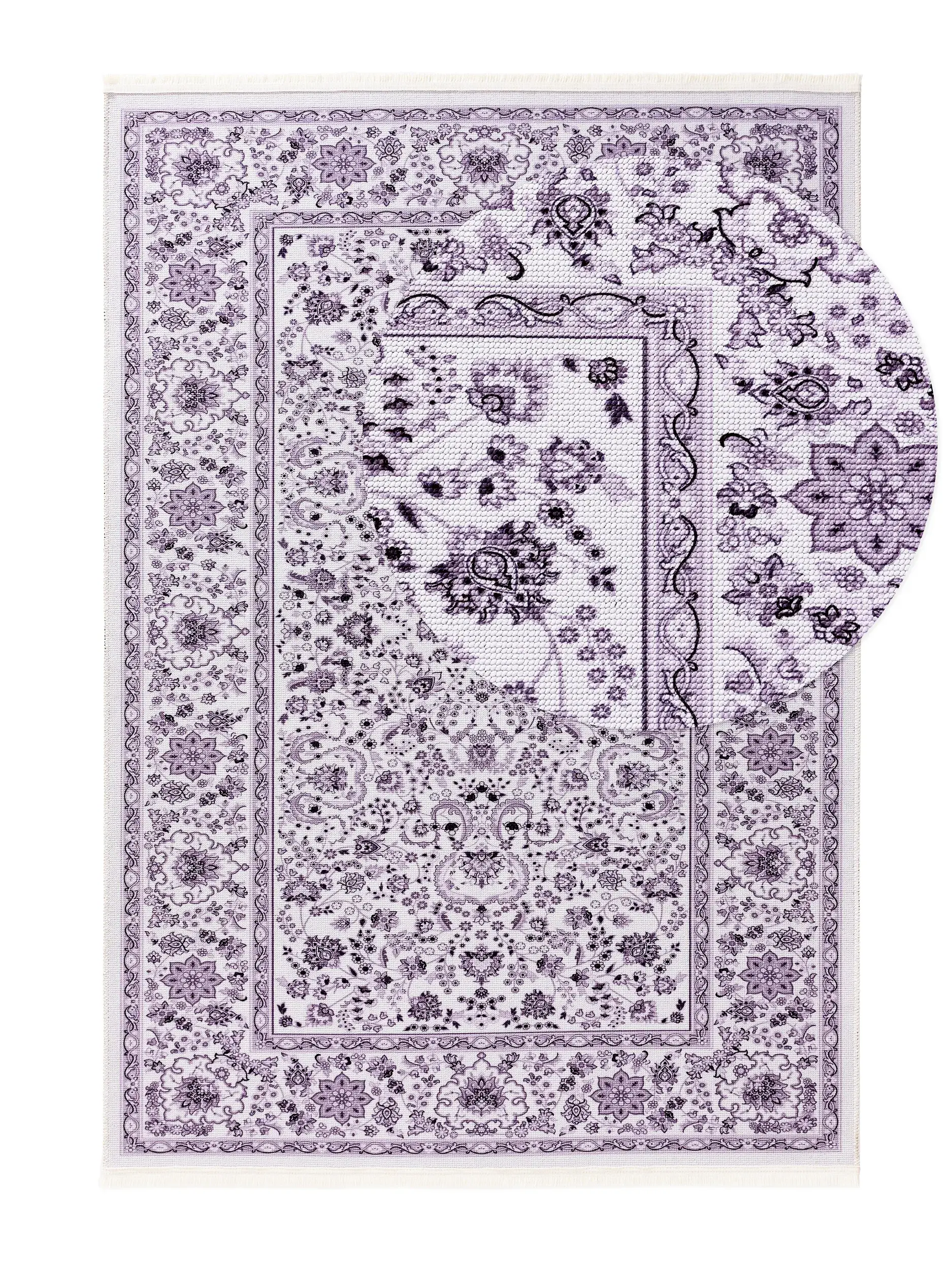 Matto 70% Polyester, 30% Baumwollea värissä Lila 70% Polyester, 30% Baumwolle korkealla nukalla merkiltä benuta Pop