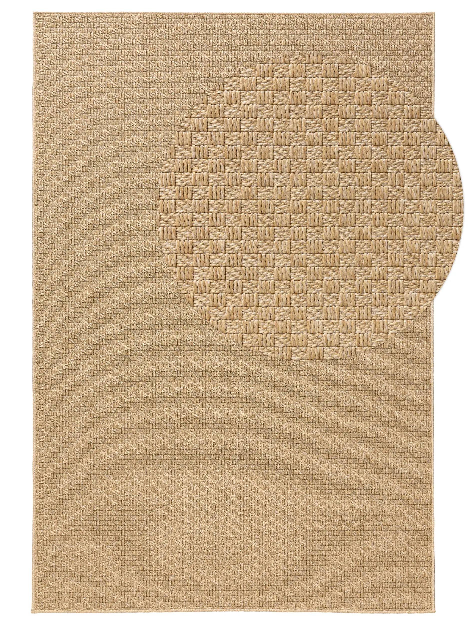 Teppich aus 100% Polypropylen in Beige mit 100% Polypropylen hohem Flor von benuta Pop