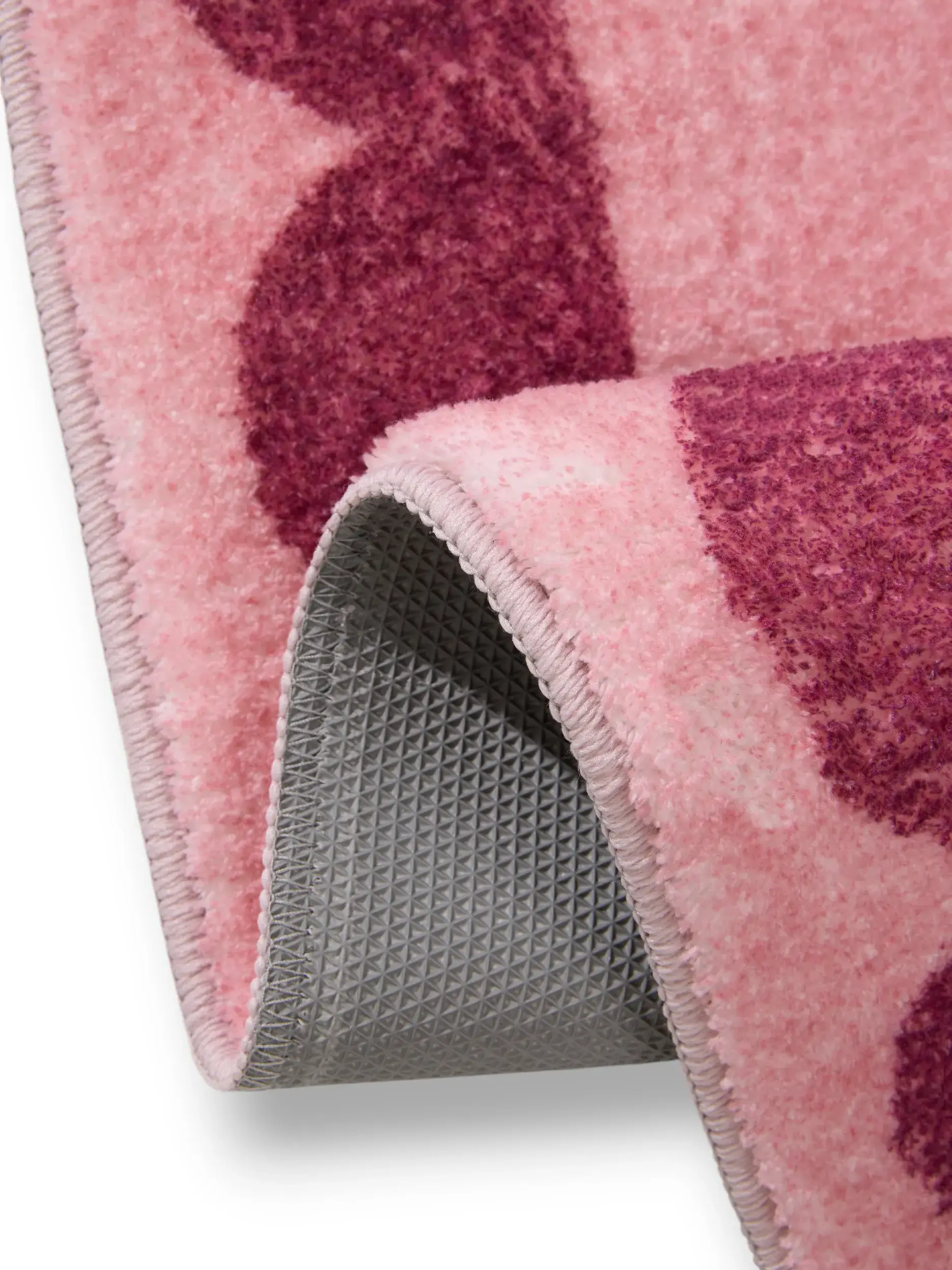 Tappeto da bagno Frame Fucsia in Bordo-ontwerp van 100% Poliestere door benuta POP