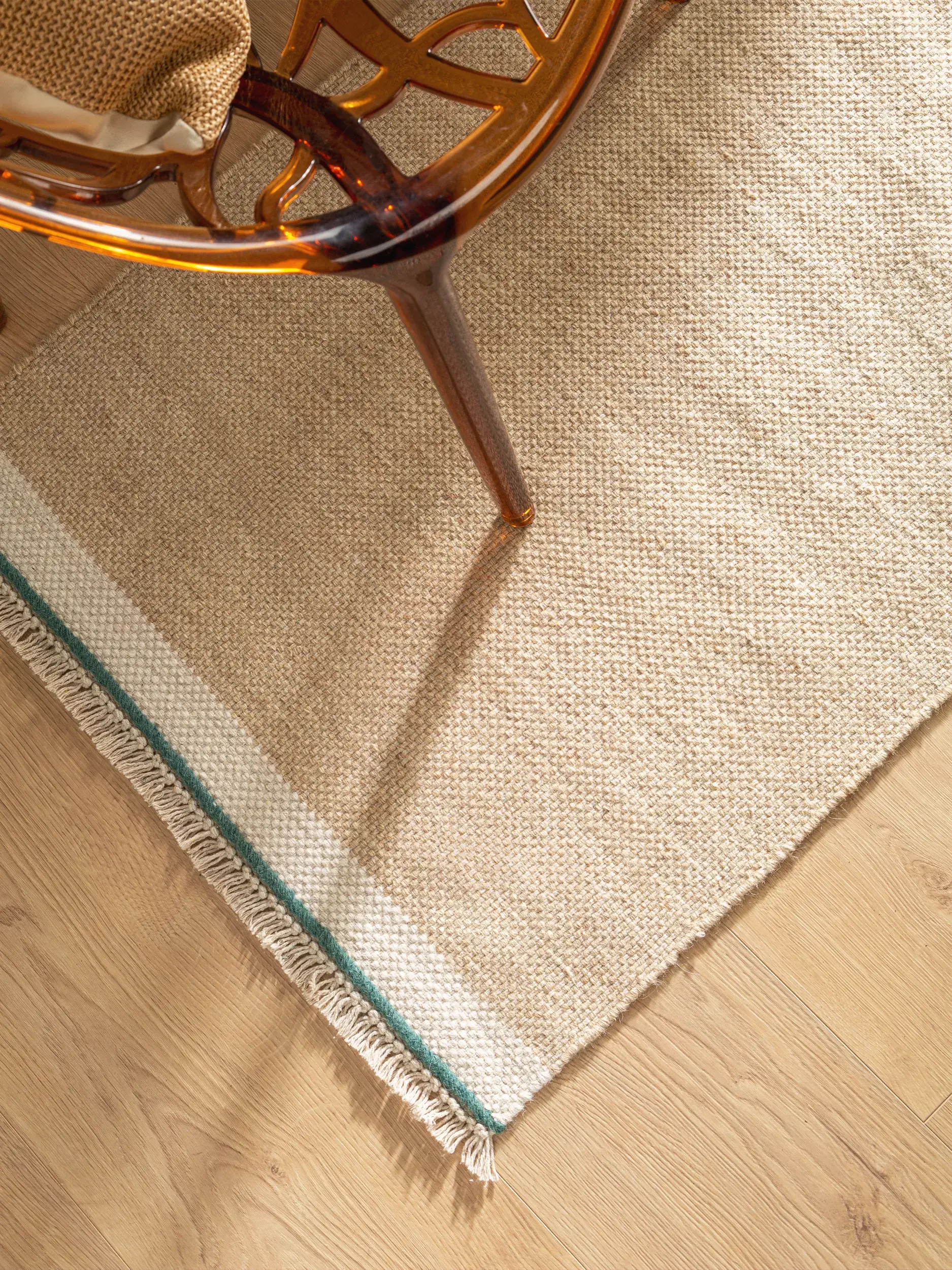 Teppich aus 60% Wolle, 40% Baumwolle in Beige mit 60% Wolle, 40% Baumwolle hohem Flor von benuta Pop