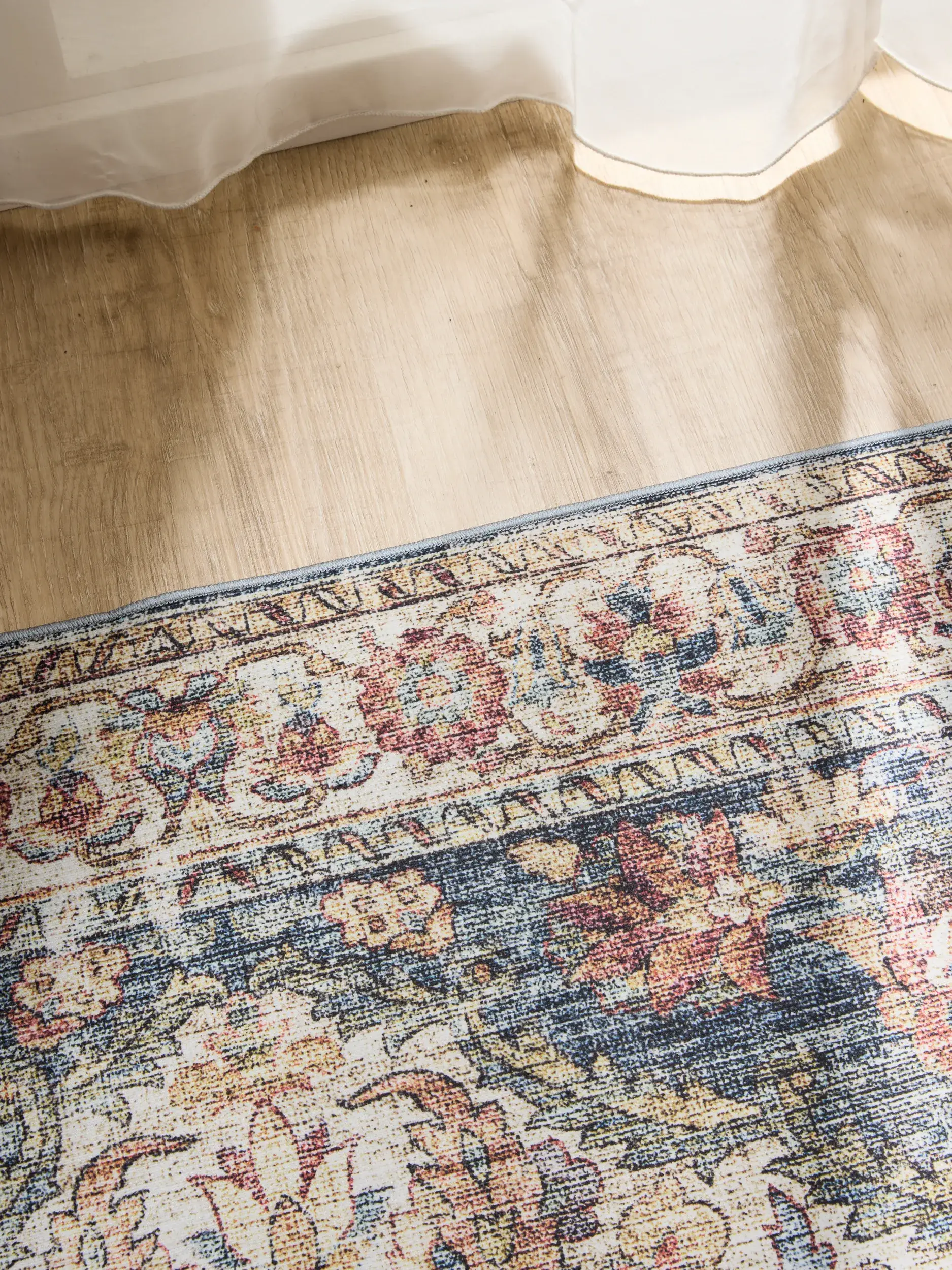 Rug made of 100% Polyester in Multicolour with a 100% Polyester high pile by benuta Basic