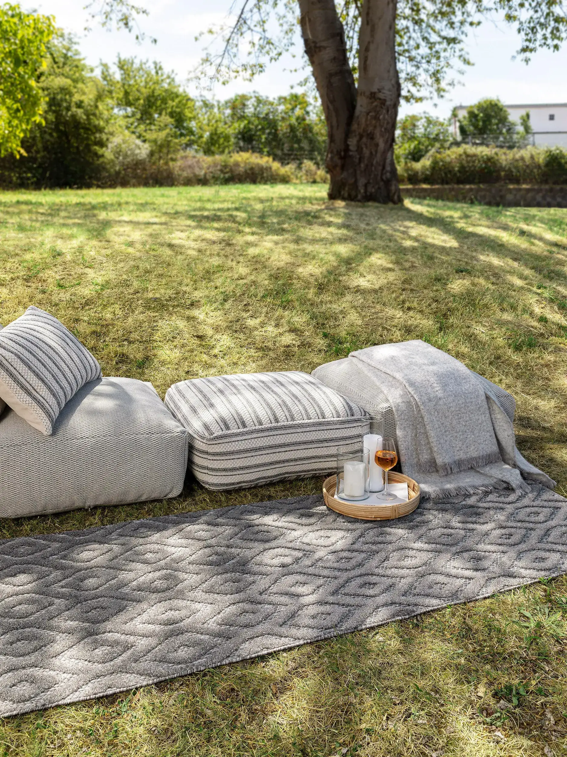 Teppich Bonte aus 100% Polypropylen in Grau von benuta