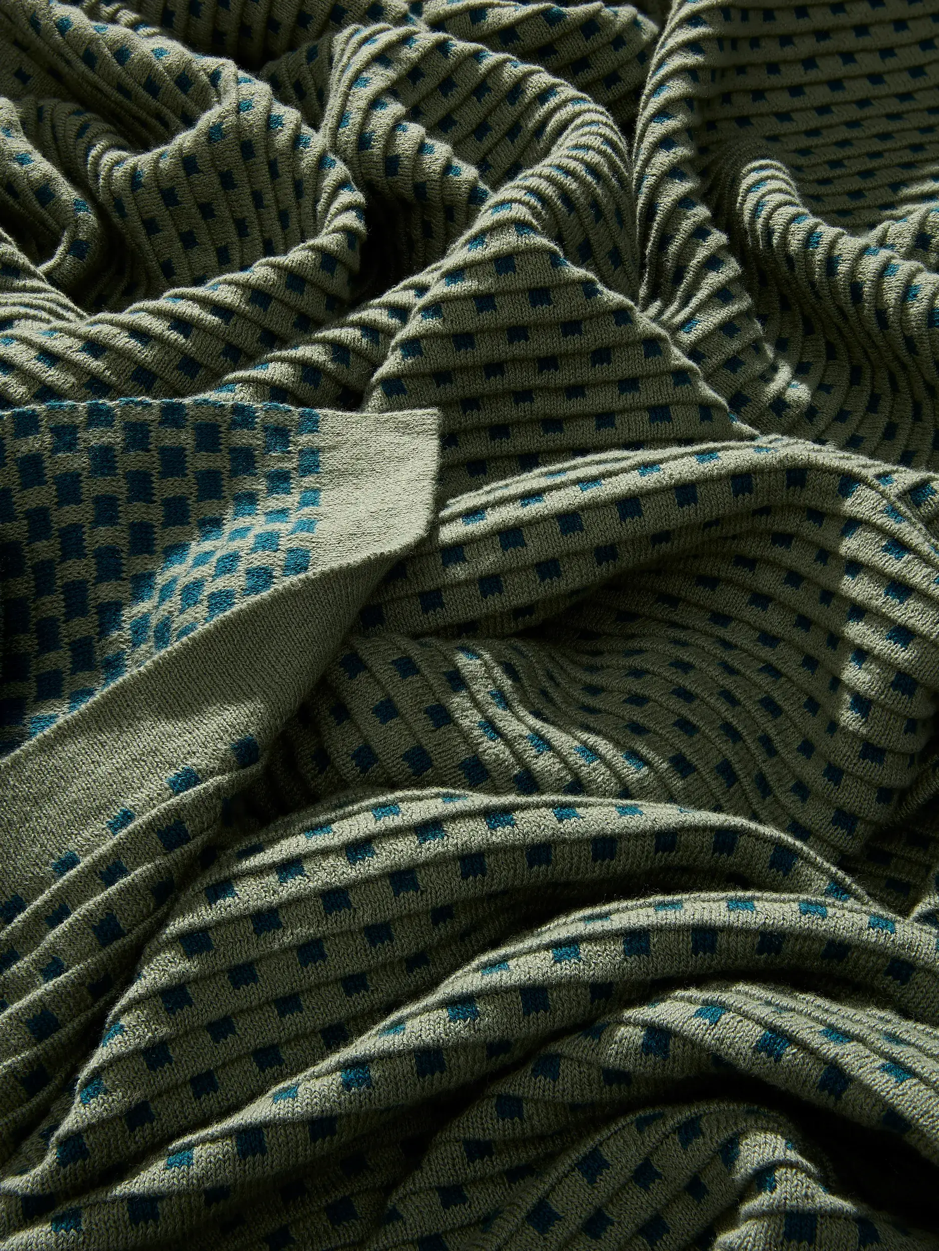 Katoenen deken Ilma Groen van benuta Pure