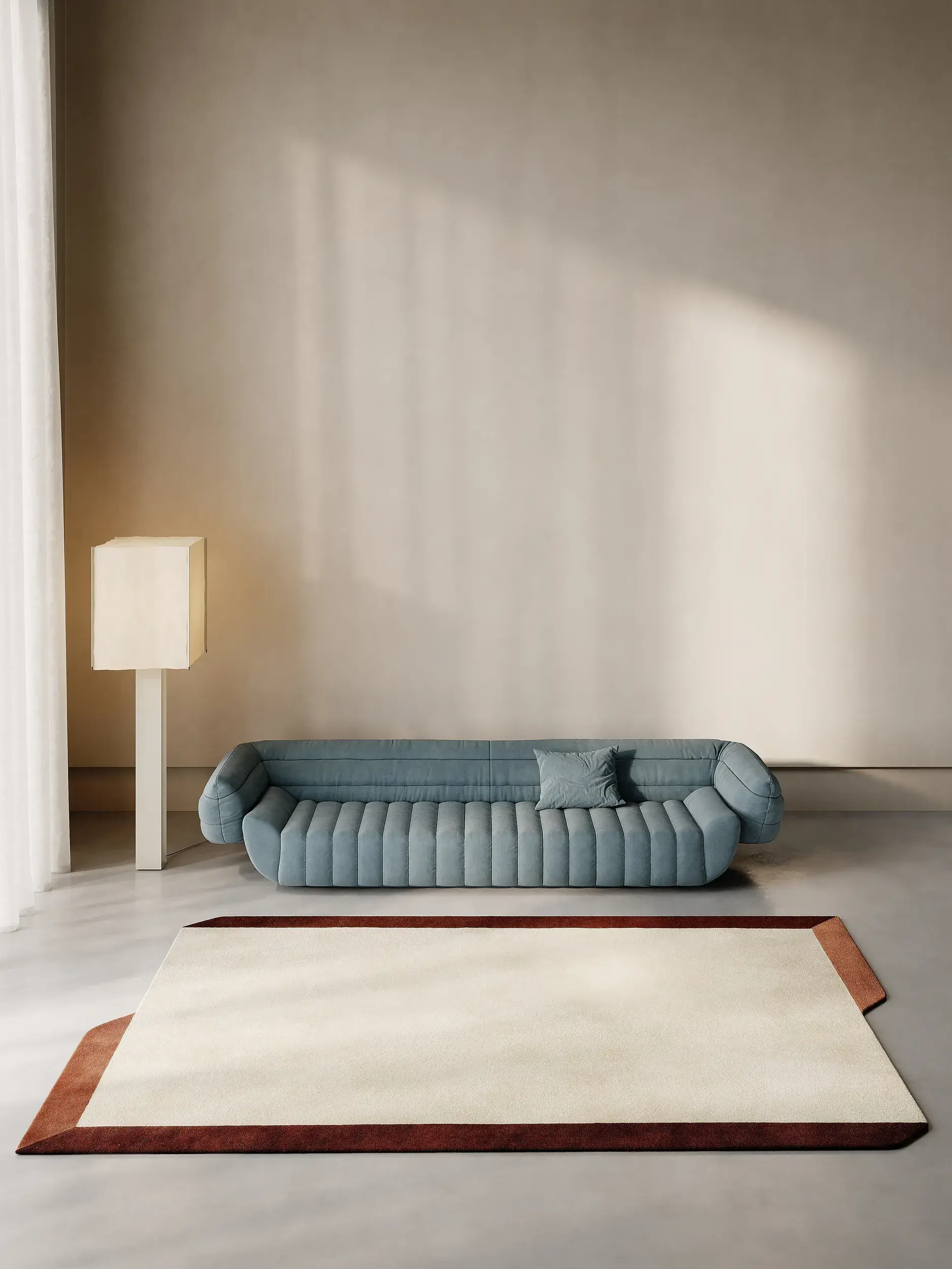 Rug made of 100% Wolle in Beige with a 100% Wolle high pile by benuta Finest