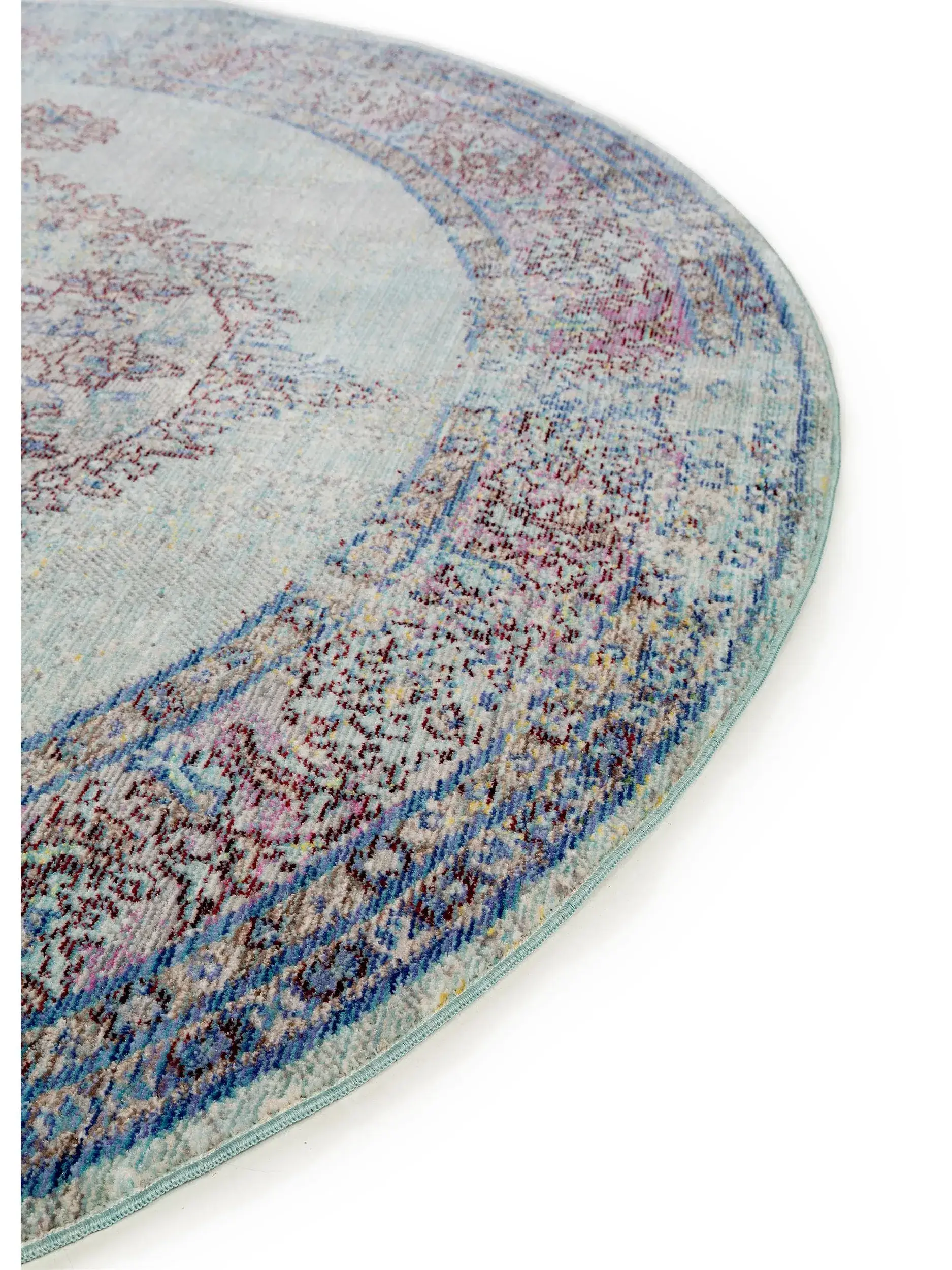 Teppich aus 100% Polyester in Blau mit 100% Polyester hohem Flor von benuta
