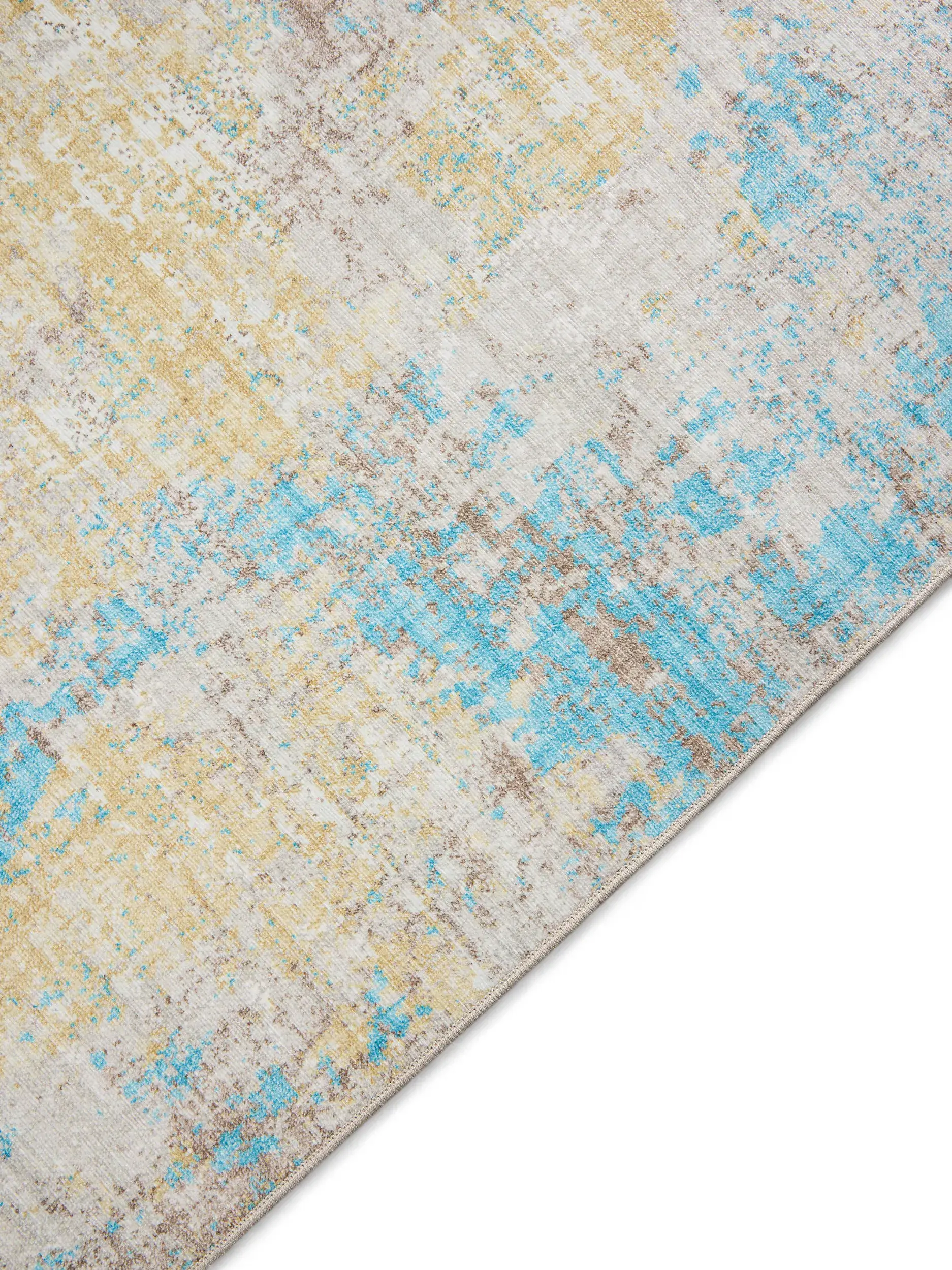 Teppich aus 100% Polyester in Gelb mit 100% Polyester hohem Flor von benuta Pop