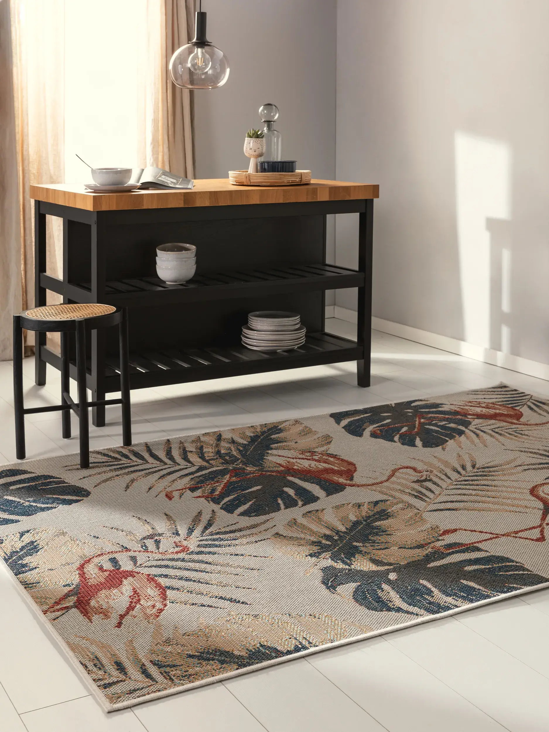 Rug made of 100% Polypropylen in Multicolour with a 100% Polypropylen high pile by benuta Nest