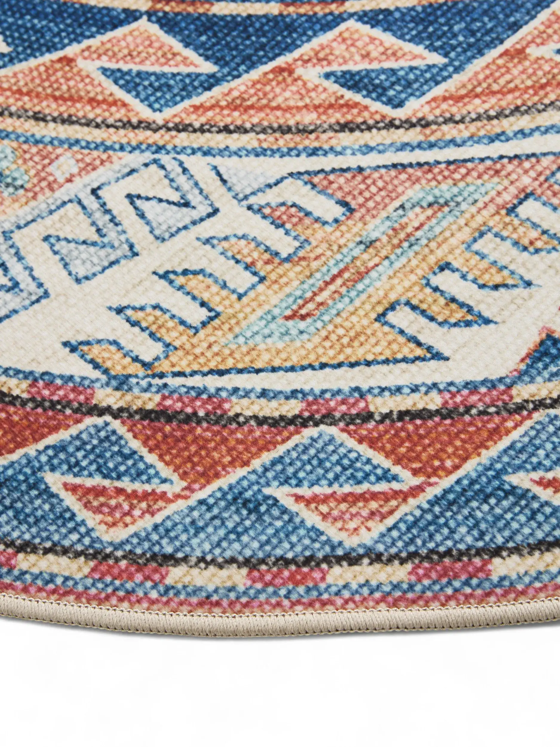 Rug made of 100% Polyester in Blue with a 100% Polyester high pile by benuta Basic