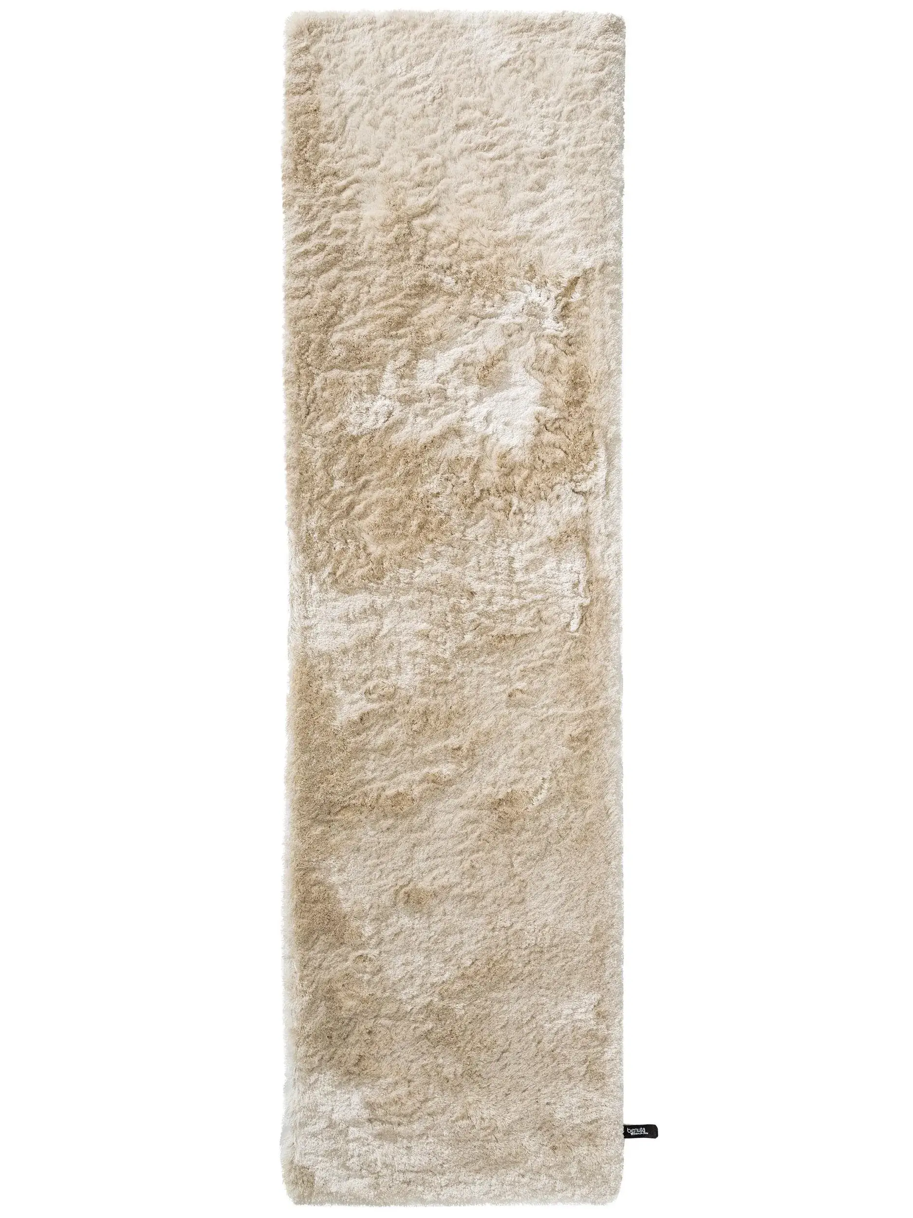 Rug made of 100% Polyester in Beige with a 100% Polyester high pile by benuta Nest