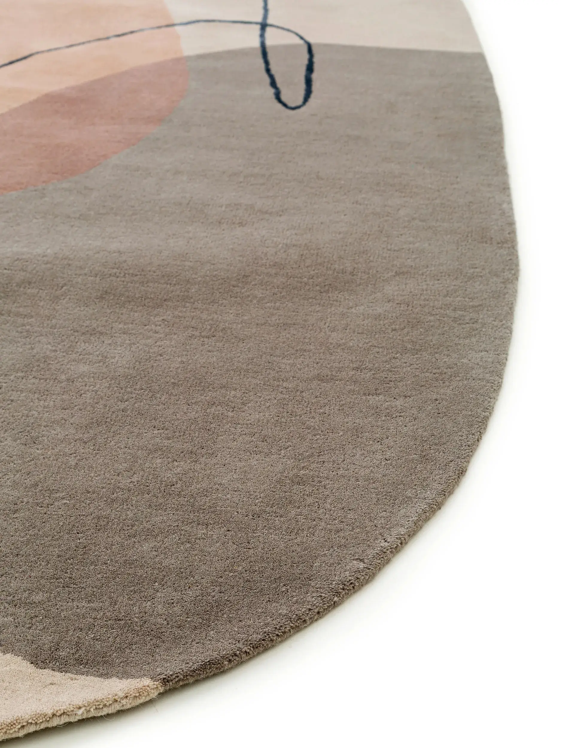 Tapis en 90% Laine, 10% Viscose en Beige avec une pile de 90% Laine, 10% Viscose de hauteur de benuta pure